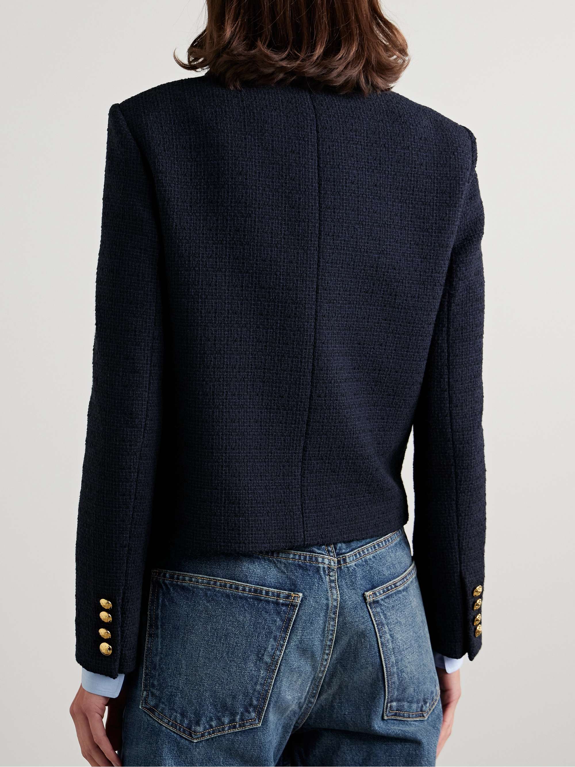 Paola cotton-blend tweed jacket view