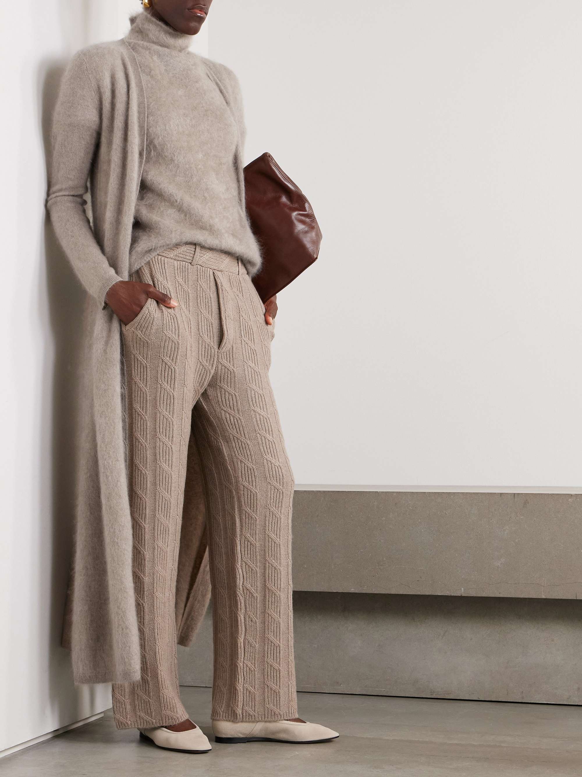 Madelene brushed-organic cashmere turtleneck sweater view