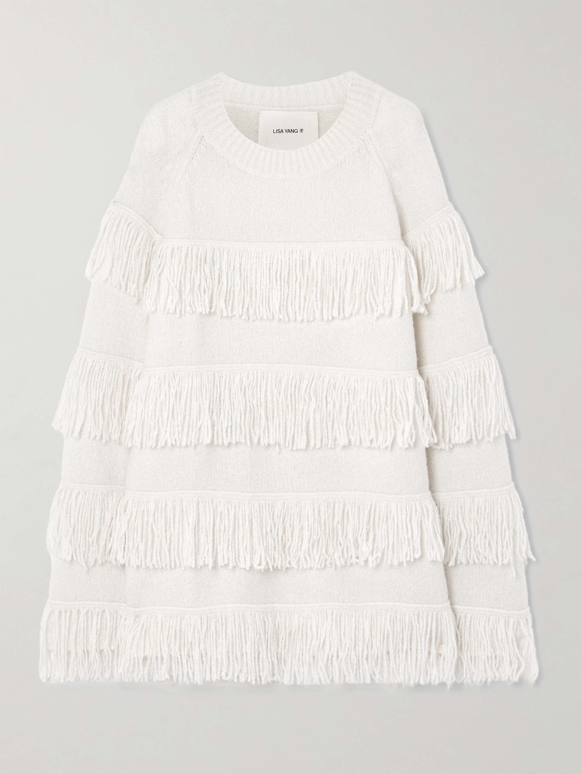 Agneta fringed cashmere-blend bouclé sweater view