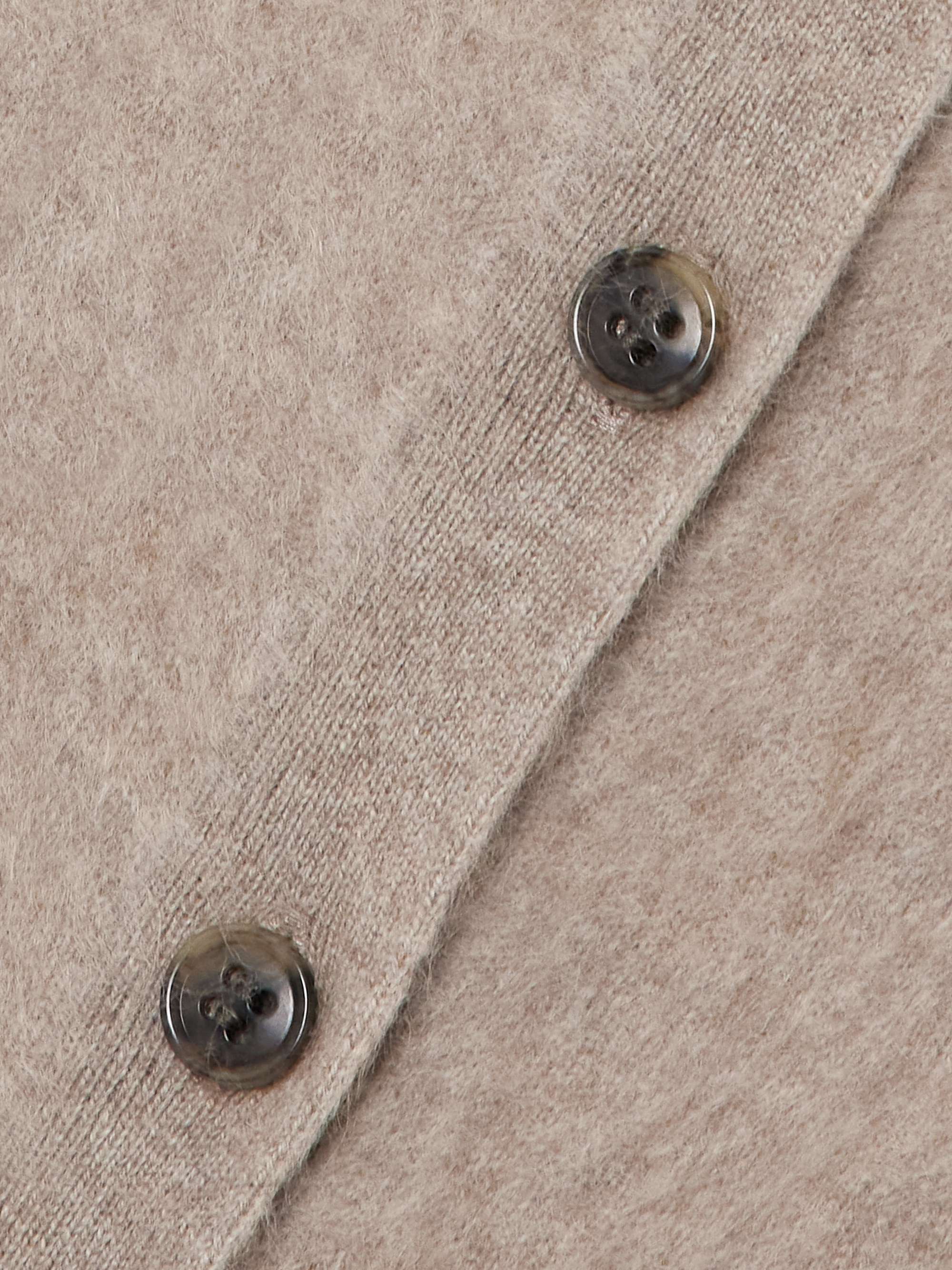 Carlie belted brushed organic cashmere cardigan view
