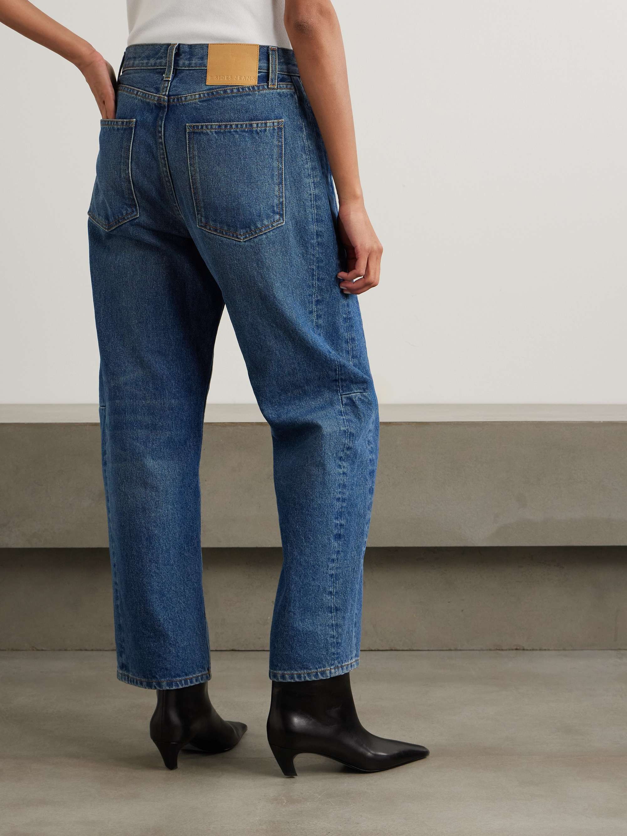 Lasso high-rise wide-leg jeans view