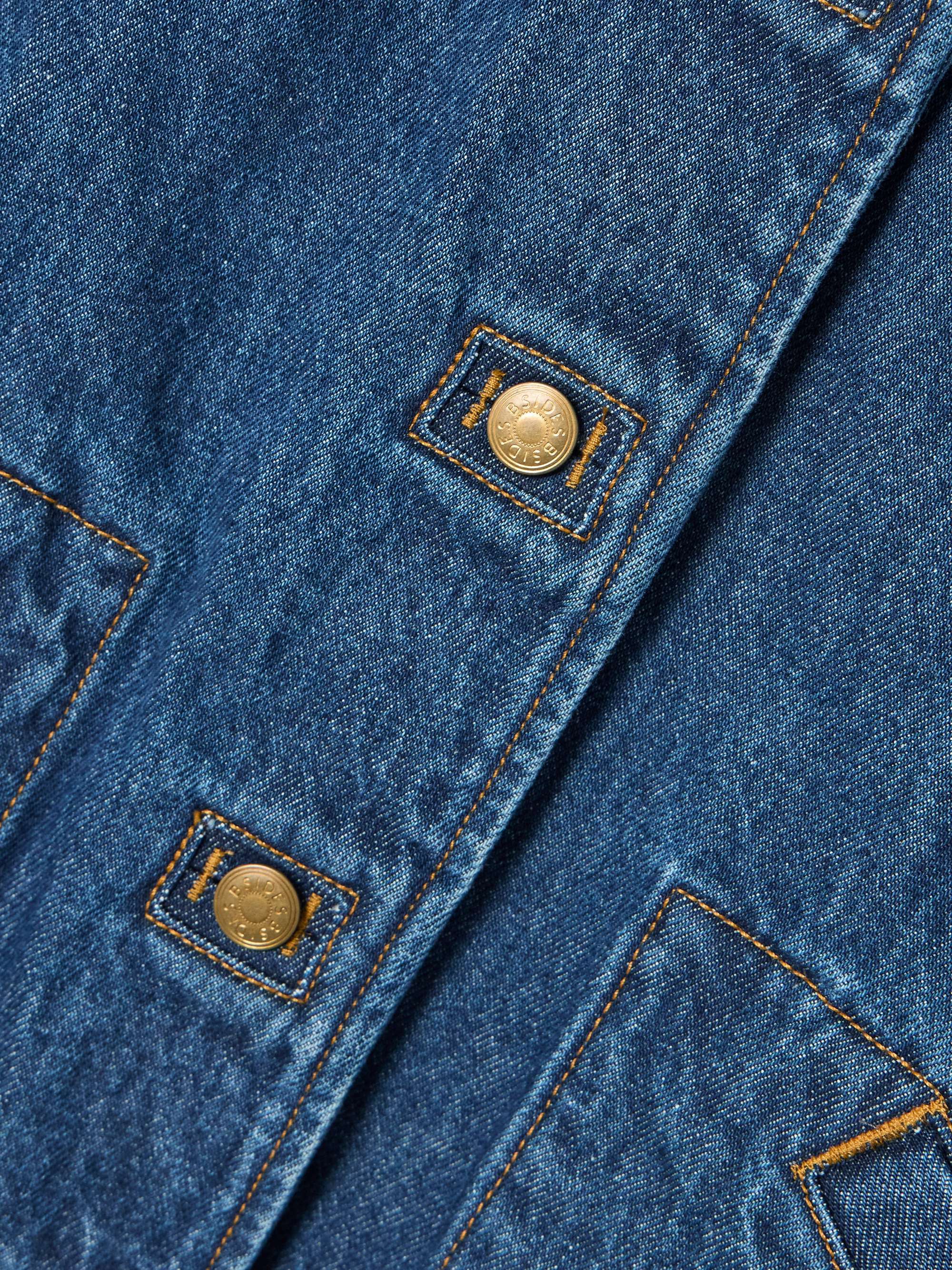 Stadium faux fur-trimmed denim jacket view