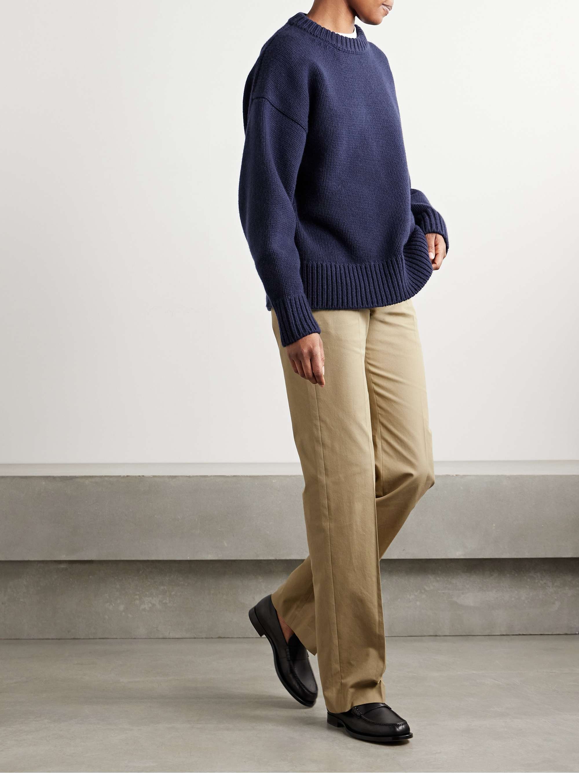 Selvie cotton-blend twill straight-leg pants view