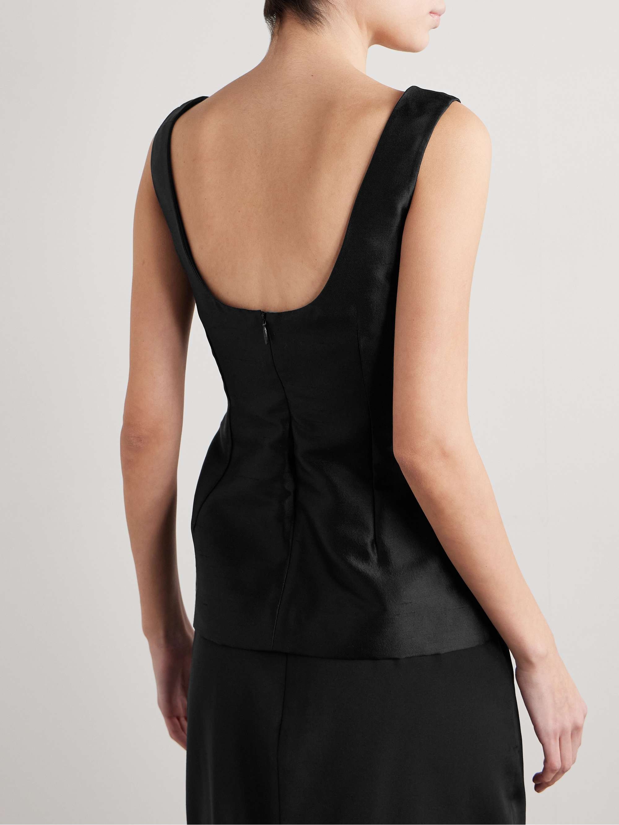 Emeric silk-dupioni tank view