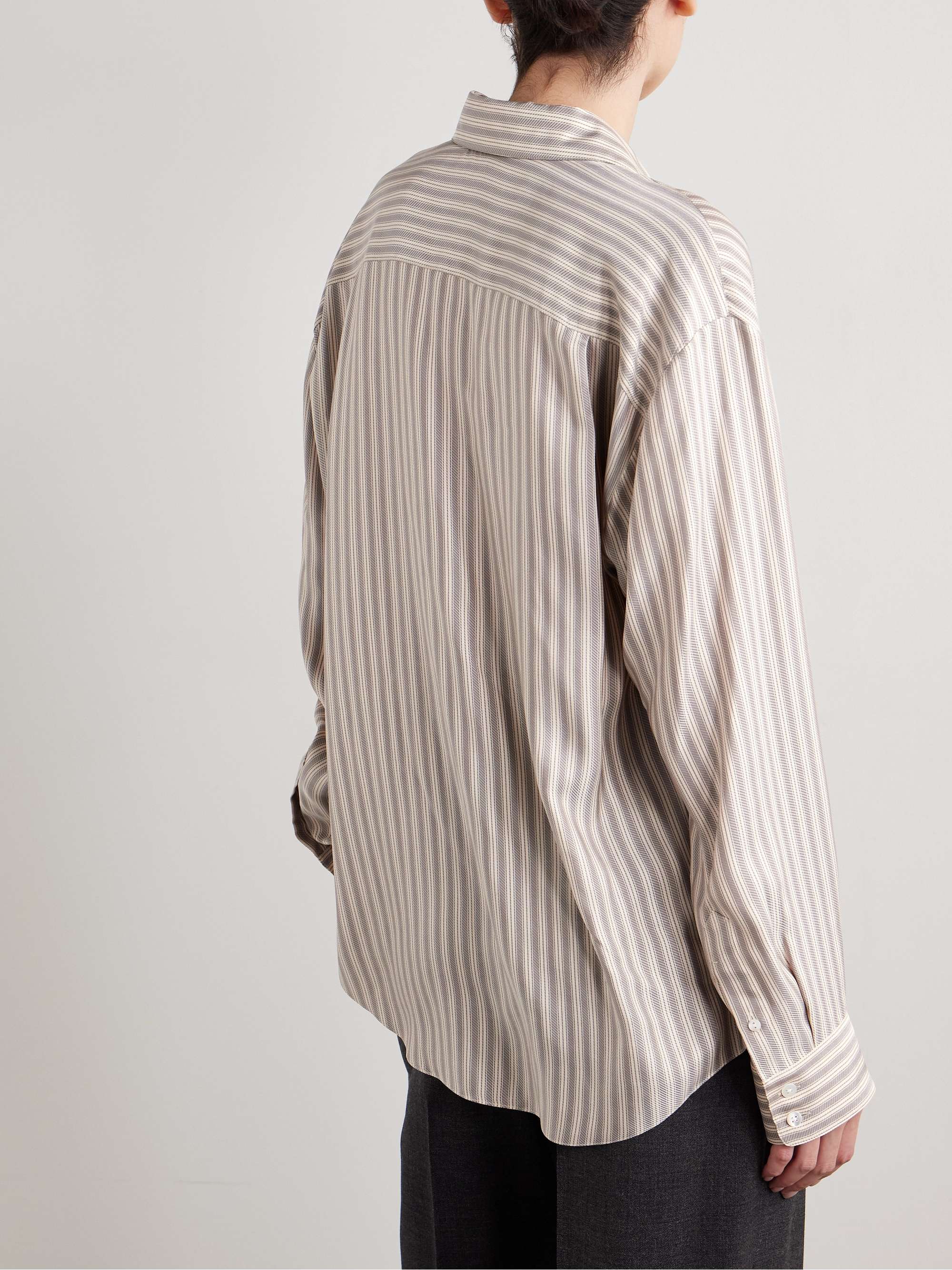 Parave striped silk shirt view