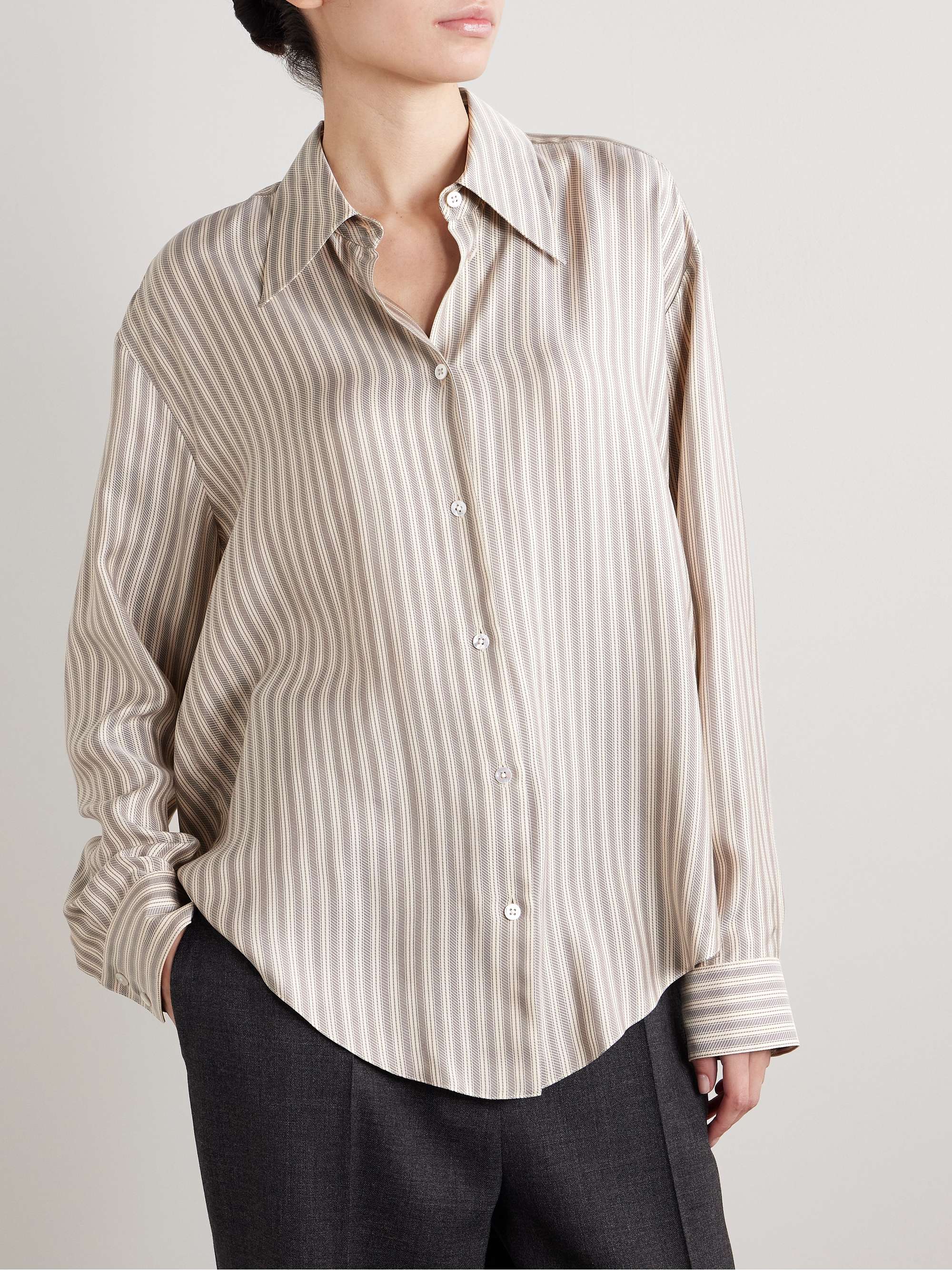 Parave striped silk shirt view