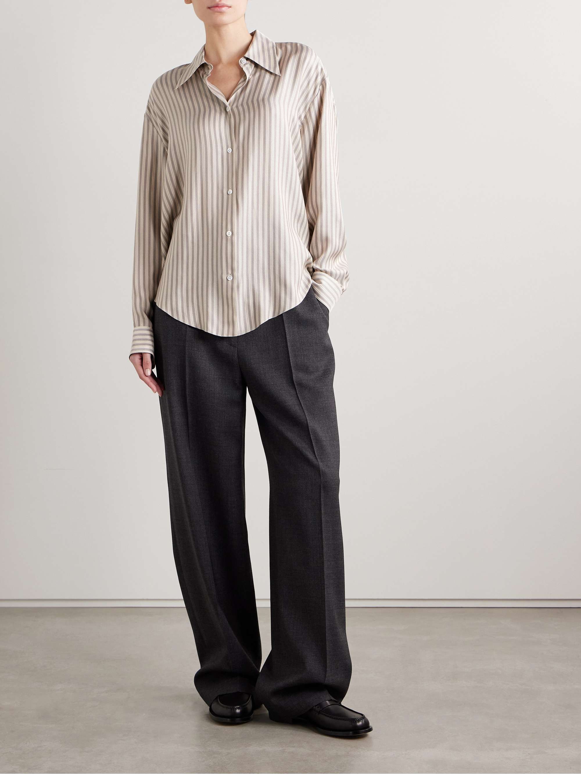 Parave striped silk shirt view
