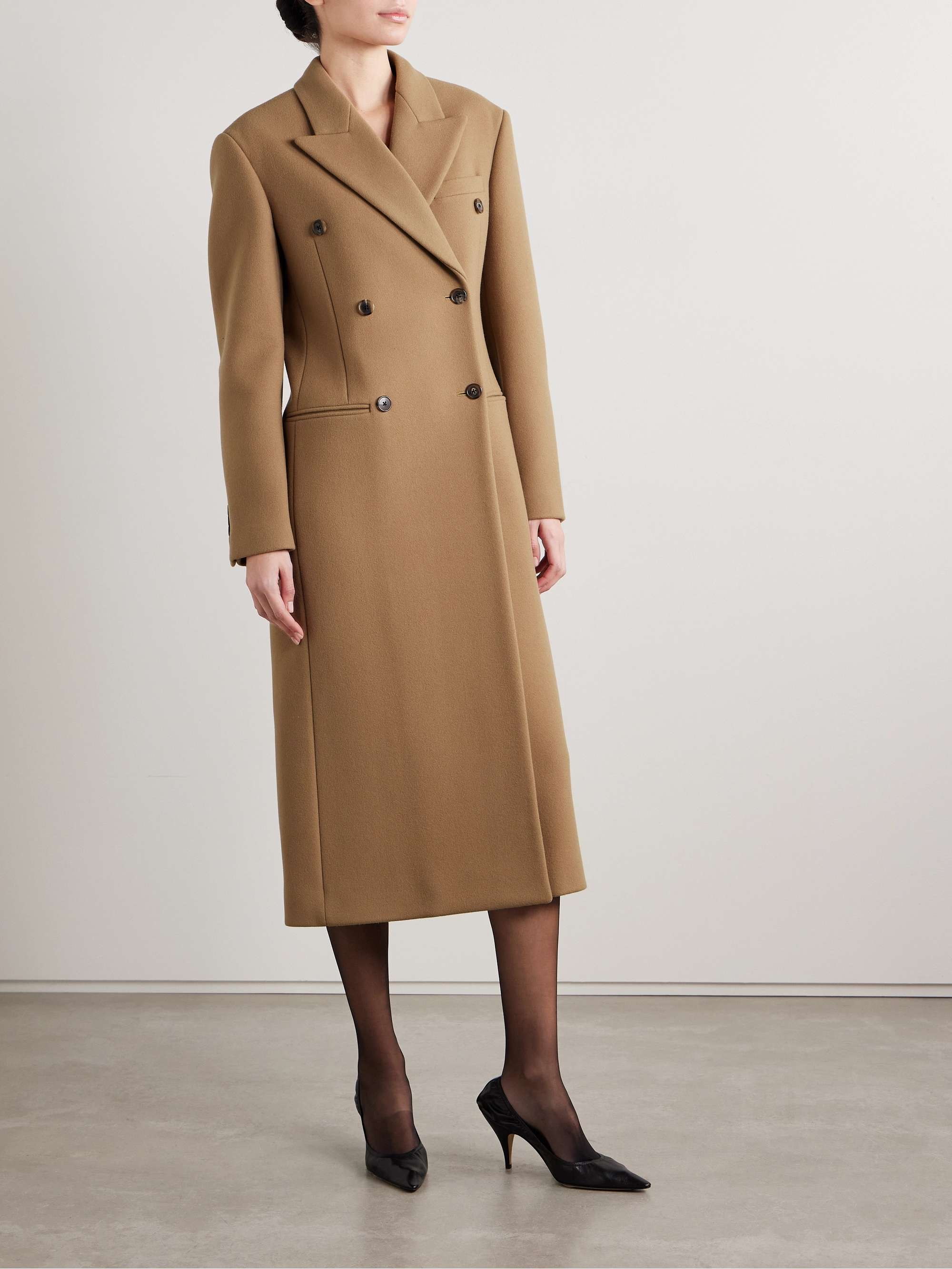 Duras double-breasted wool coat view