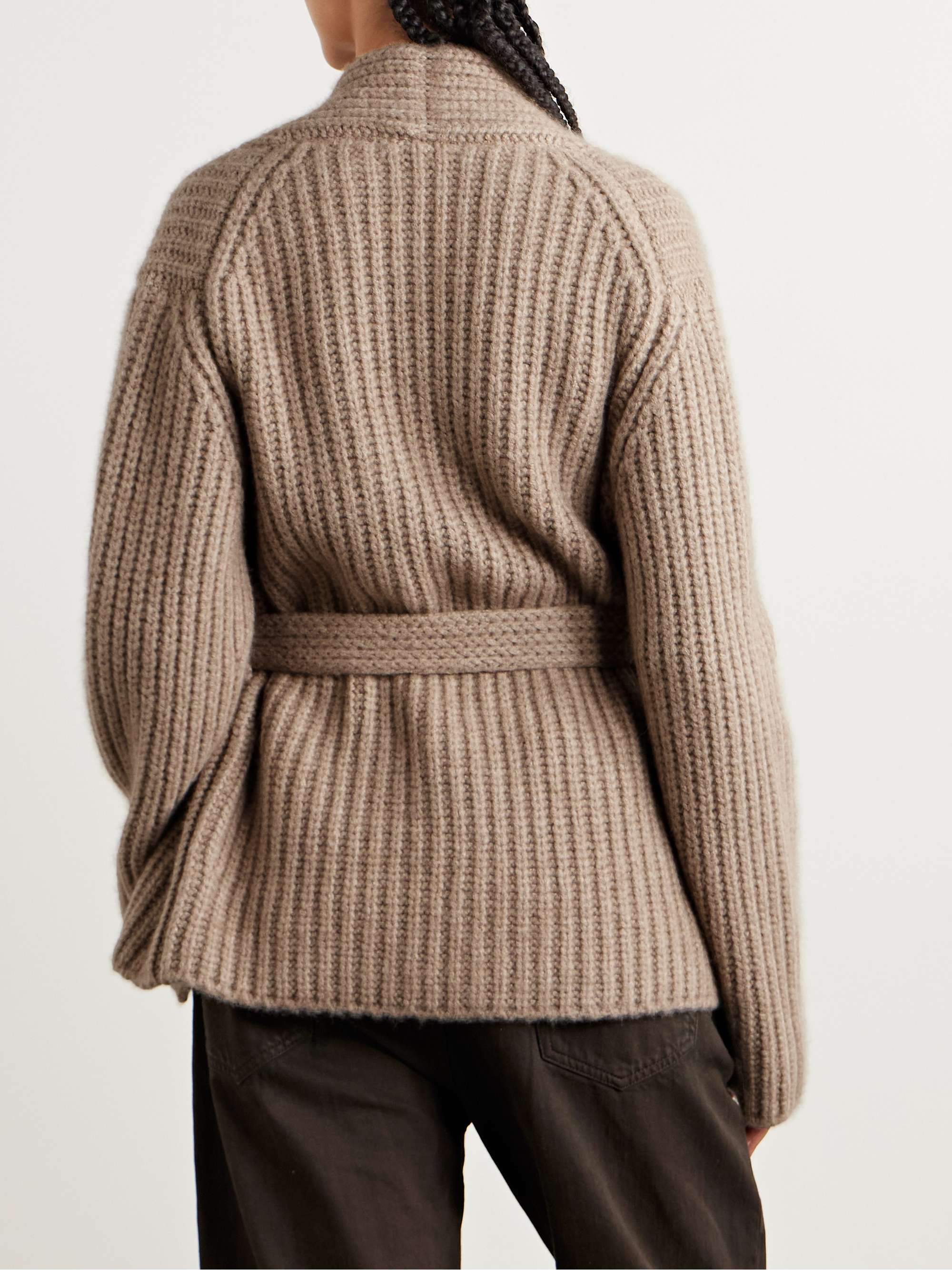 Isotani belted cashmere and silk-blend cardigan view