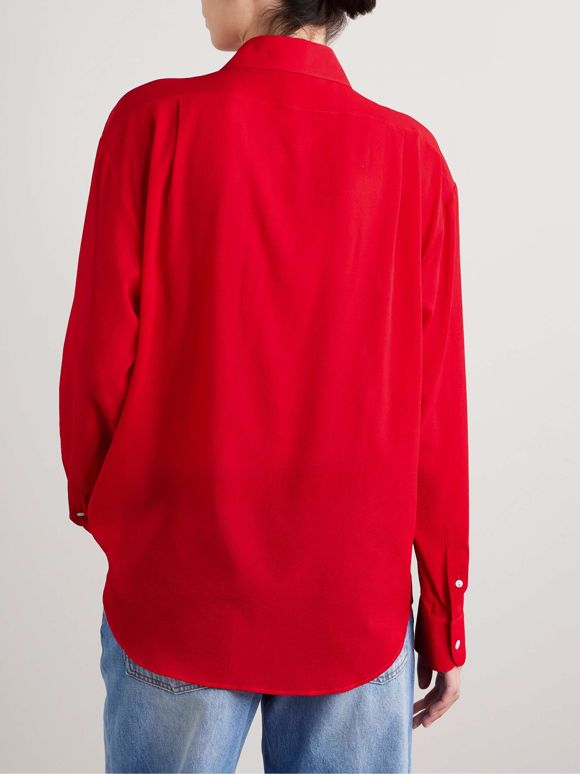 Elia brushed stretch-silk shirt view
