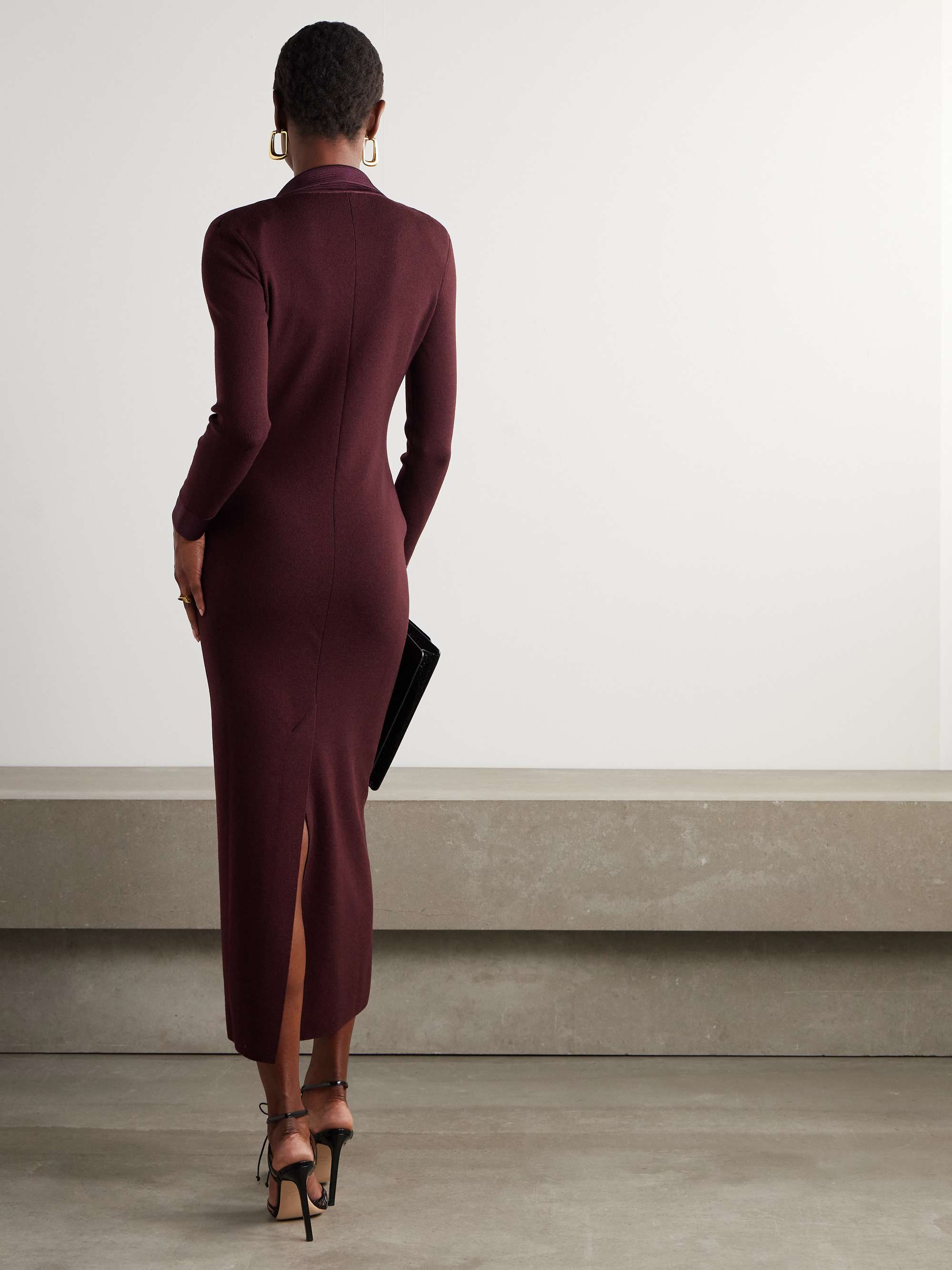 Wool-blend midi dress view