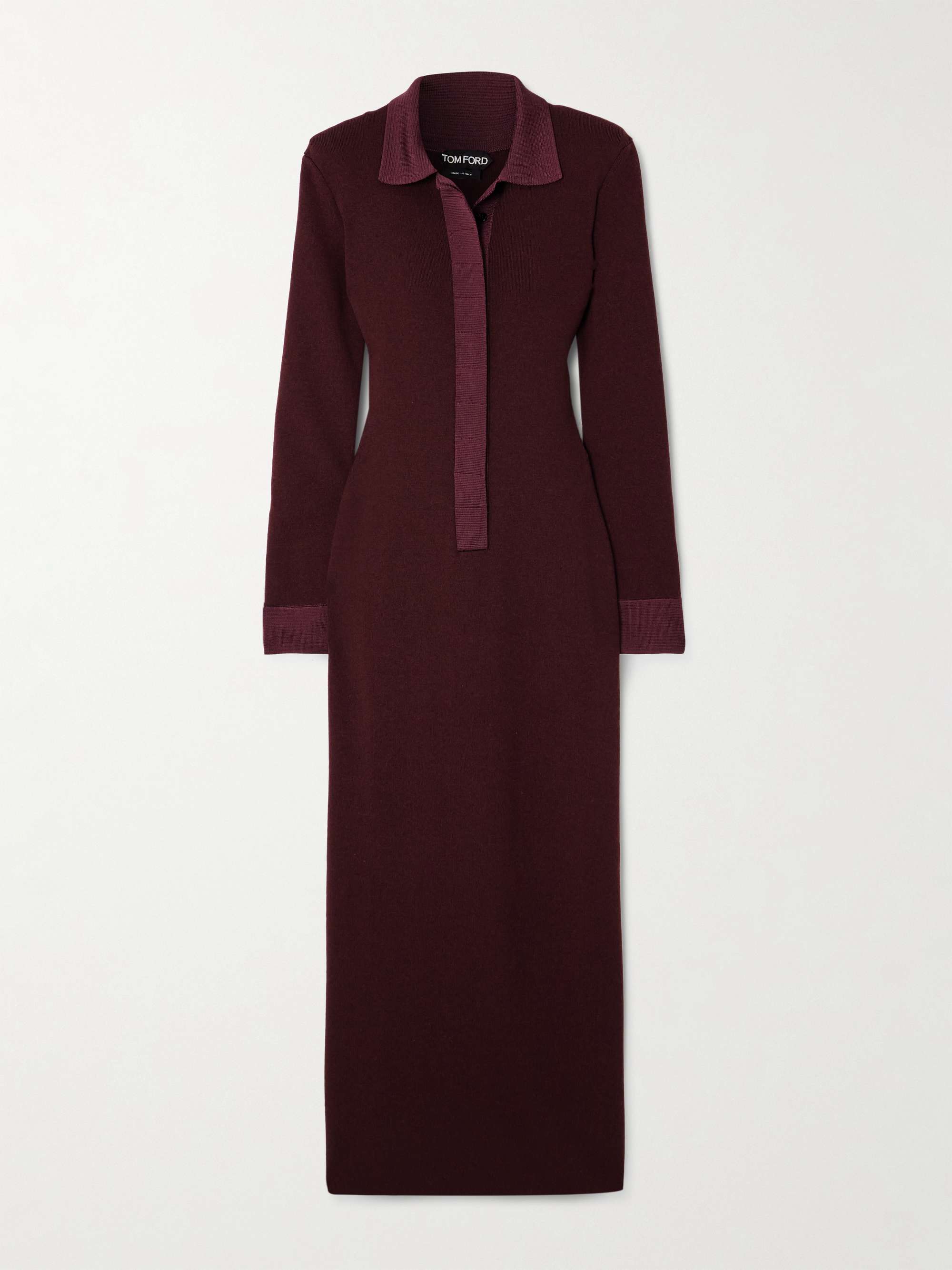 Wool-blend midi dress view