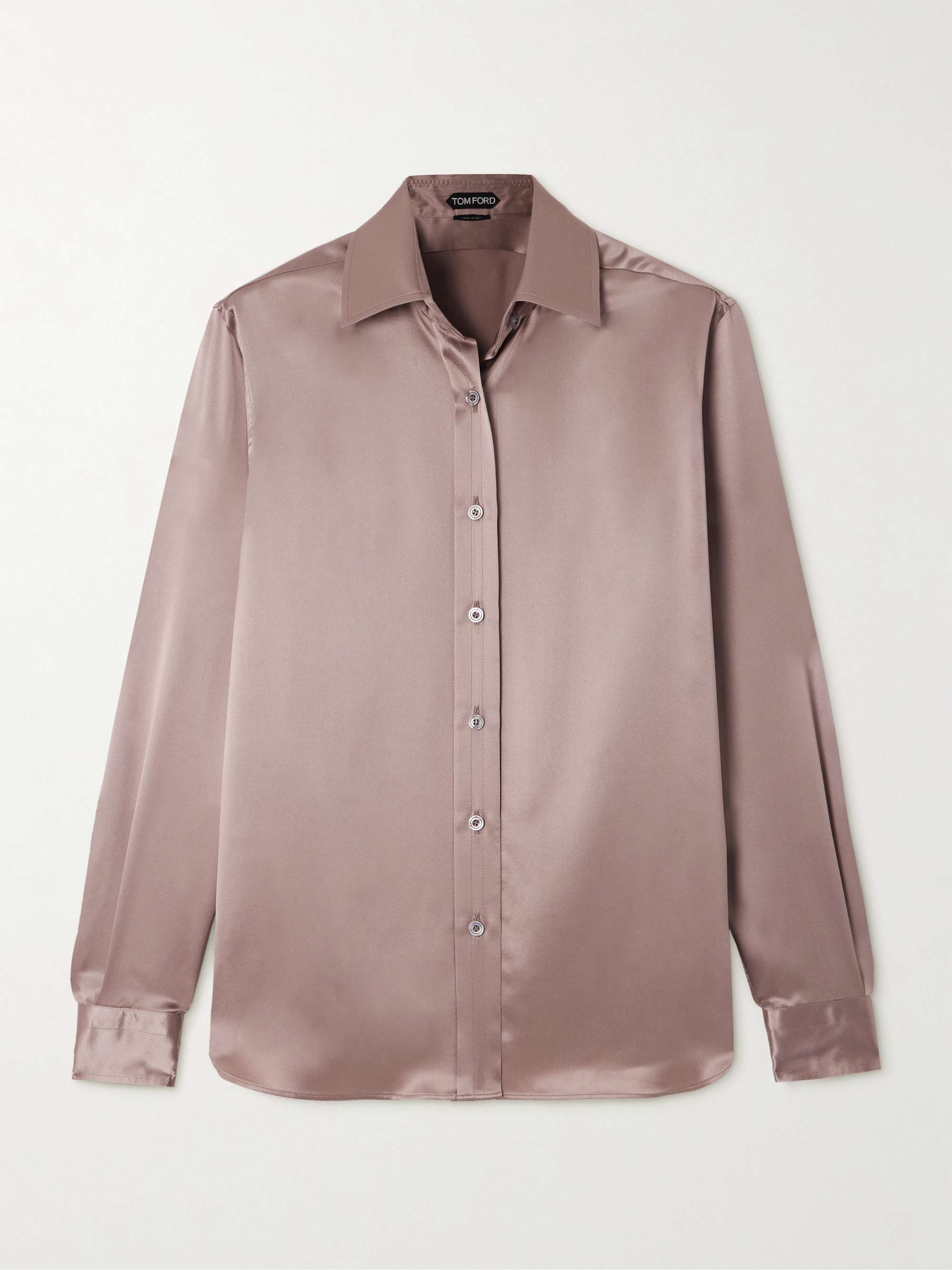 Silk-charmeuse shirt view