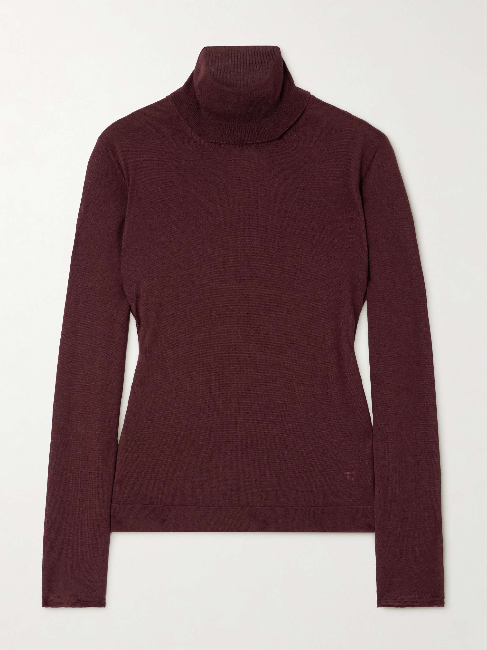 Cashmere and silk-blend turtleneck sweater view