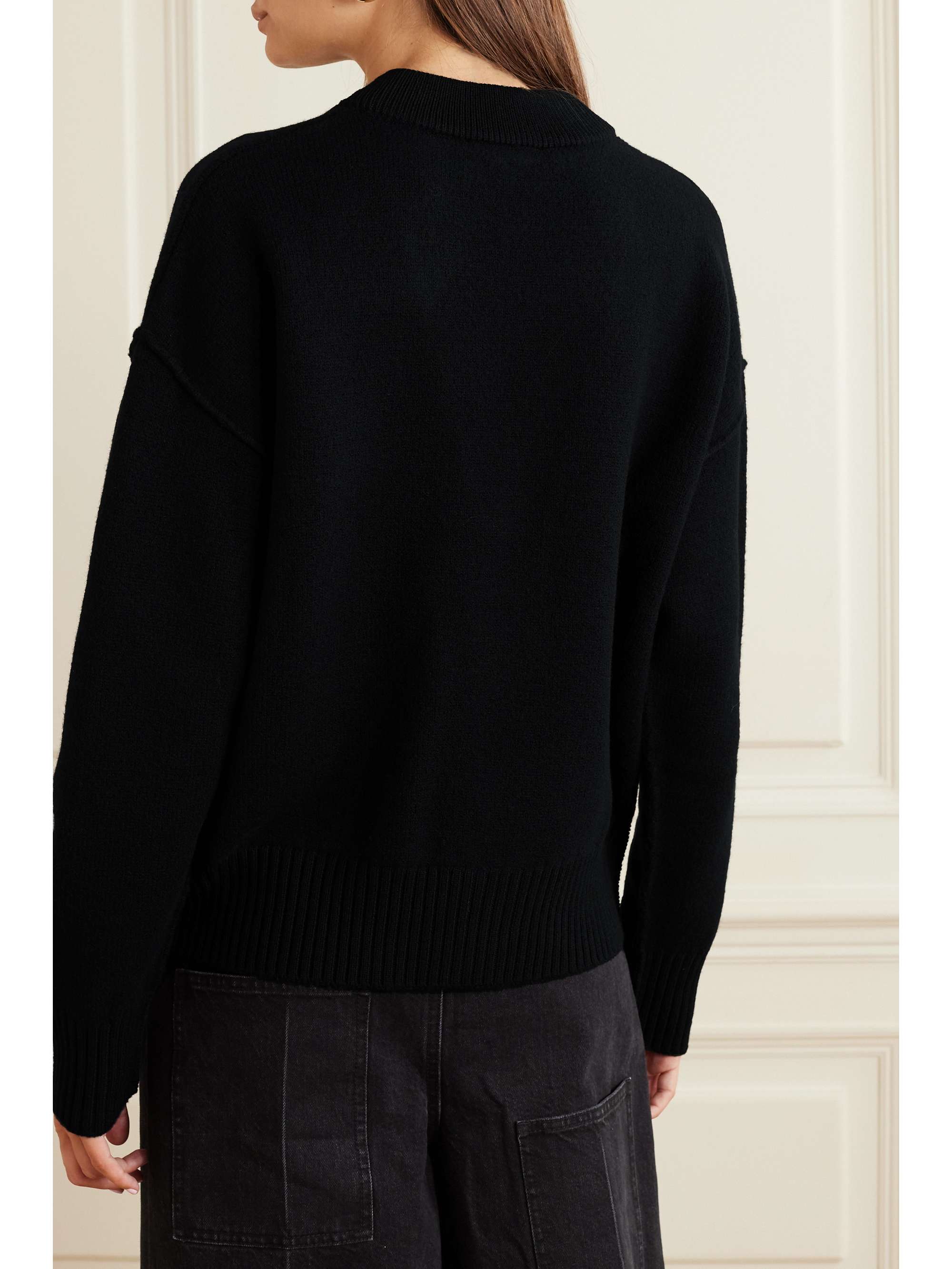 + NET SUSTAIN ADC intarsia merino wool cardigan view