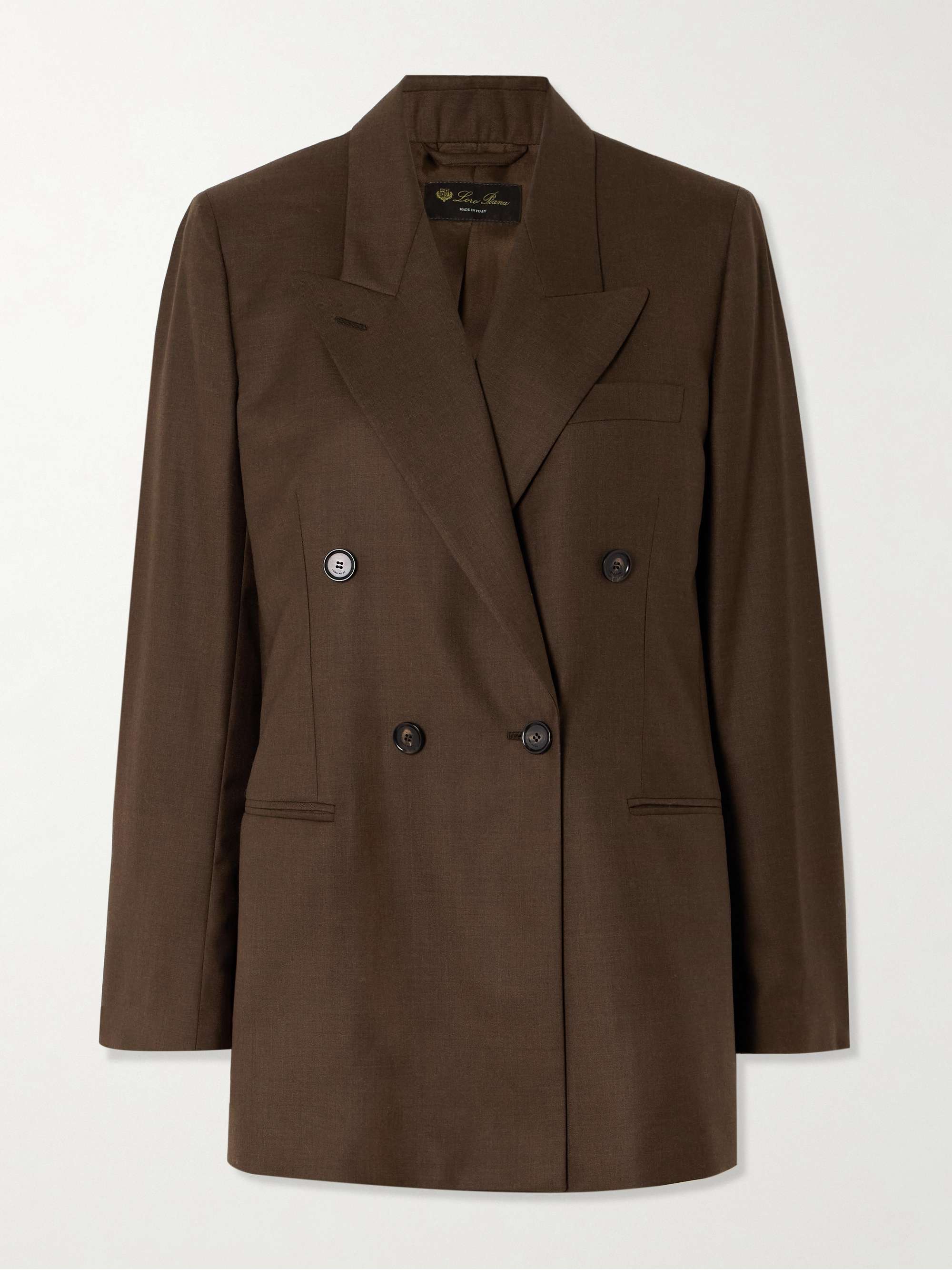 Oversized double-breasted virgin wool blazer view