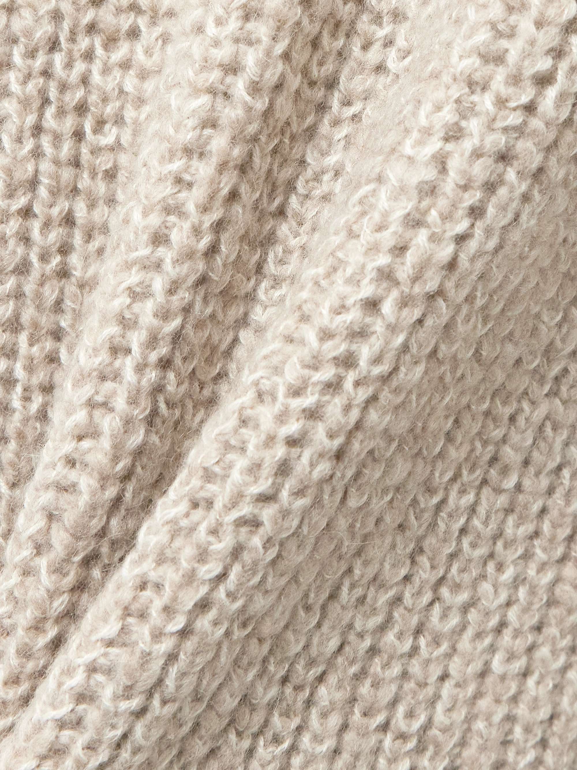 Valduggia cropped ribbed cashmere wide-leg pants view