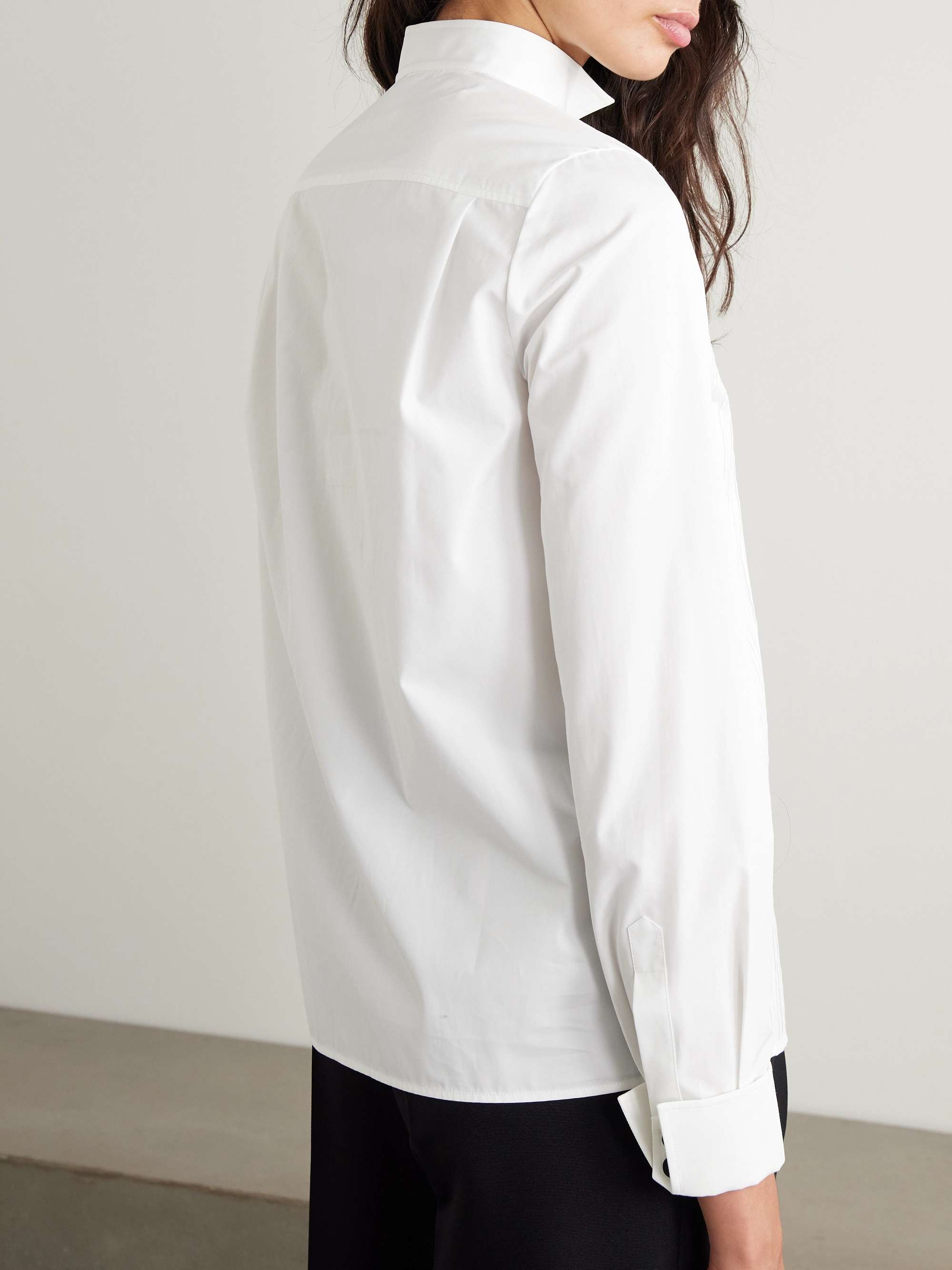 Hadiya pleated cotton-poplin shirt view