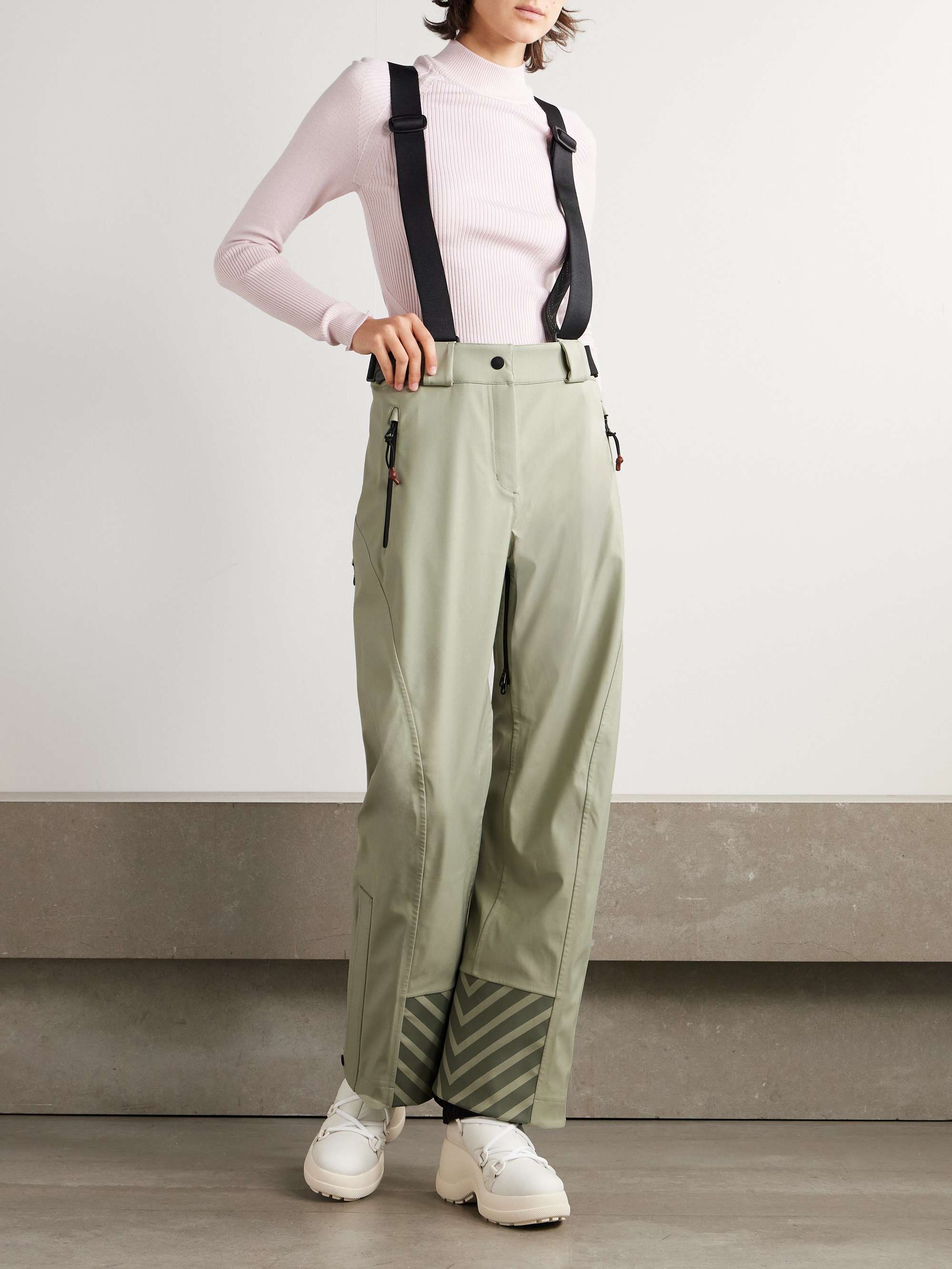 Bia grosgrain-trimmed wool-blend salopettes view