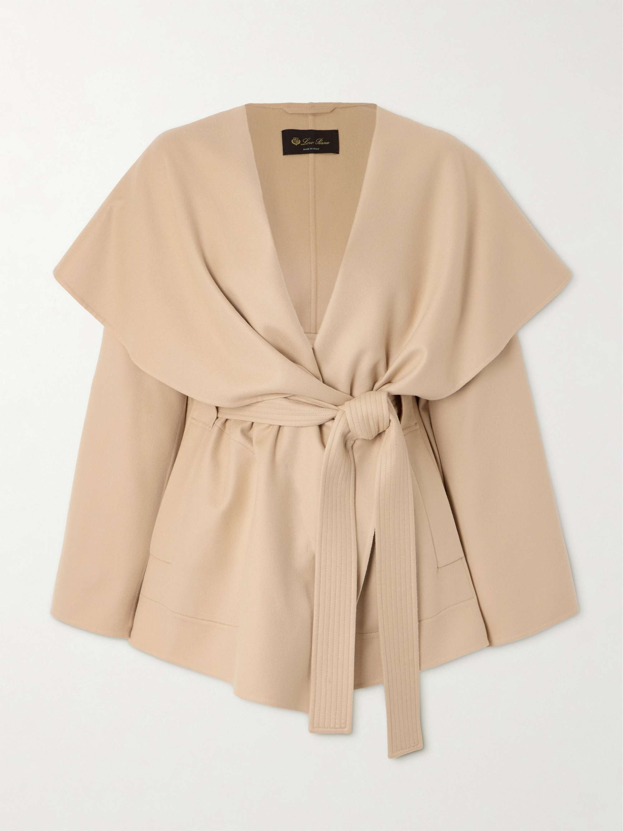 Belted cashmere cardigan view