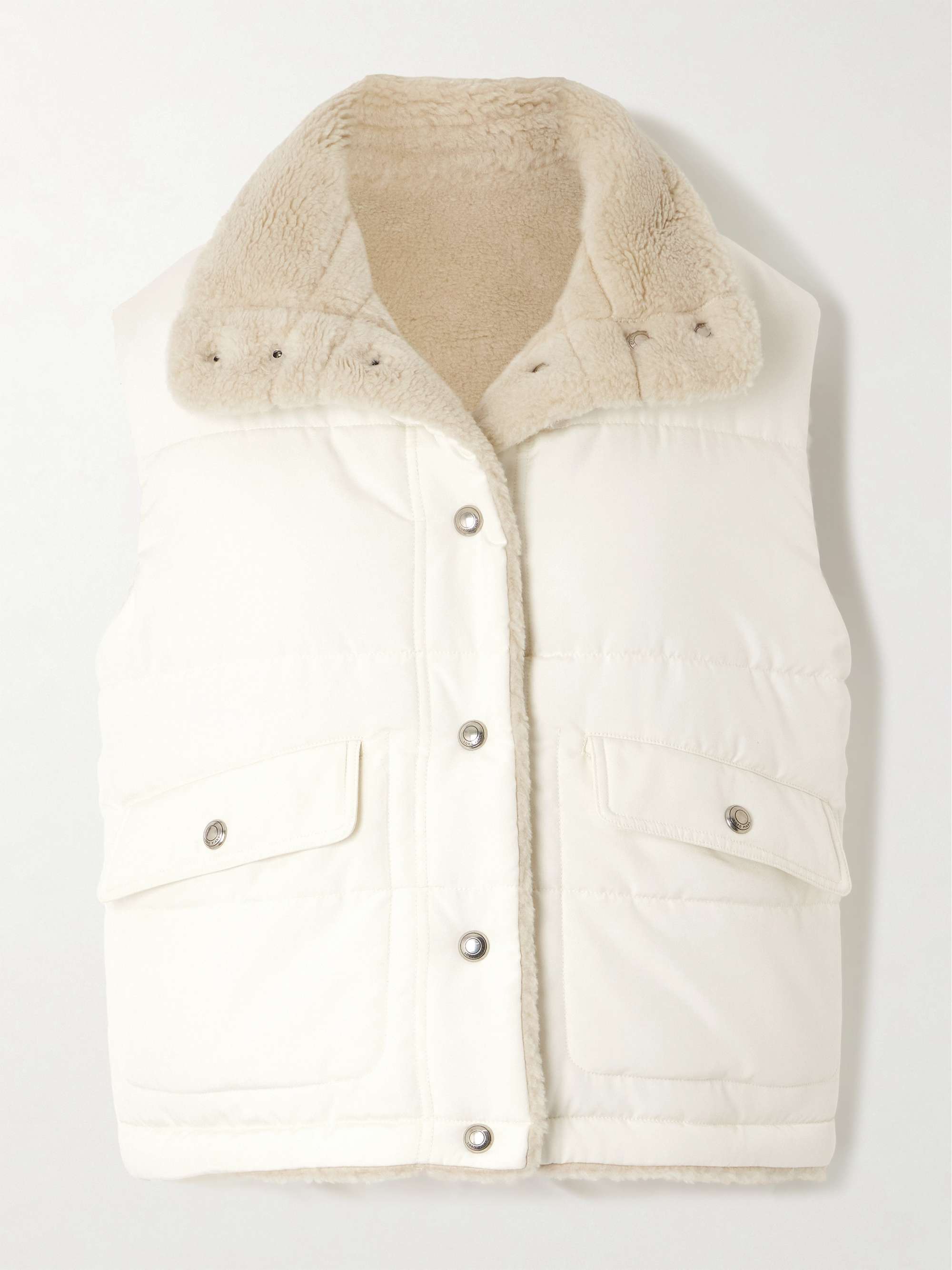 Leone quilted silk-shell vest view