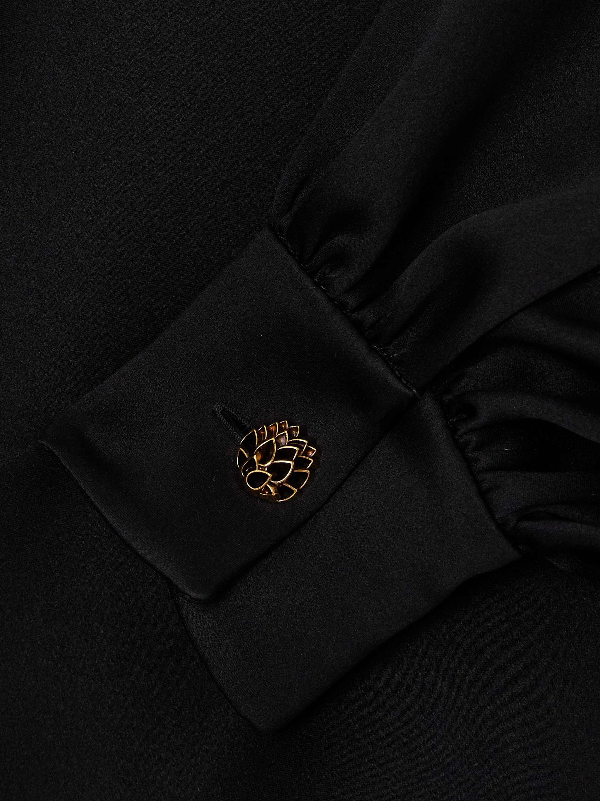 Carys embellished silk-satin blouse view