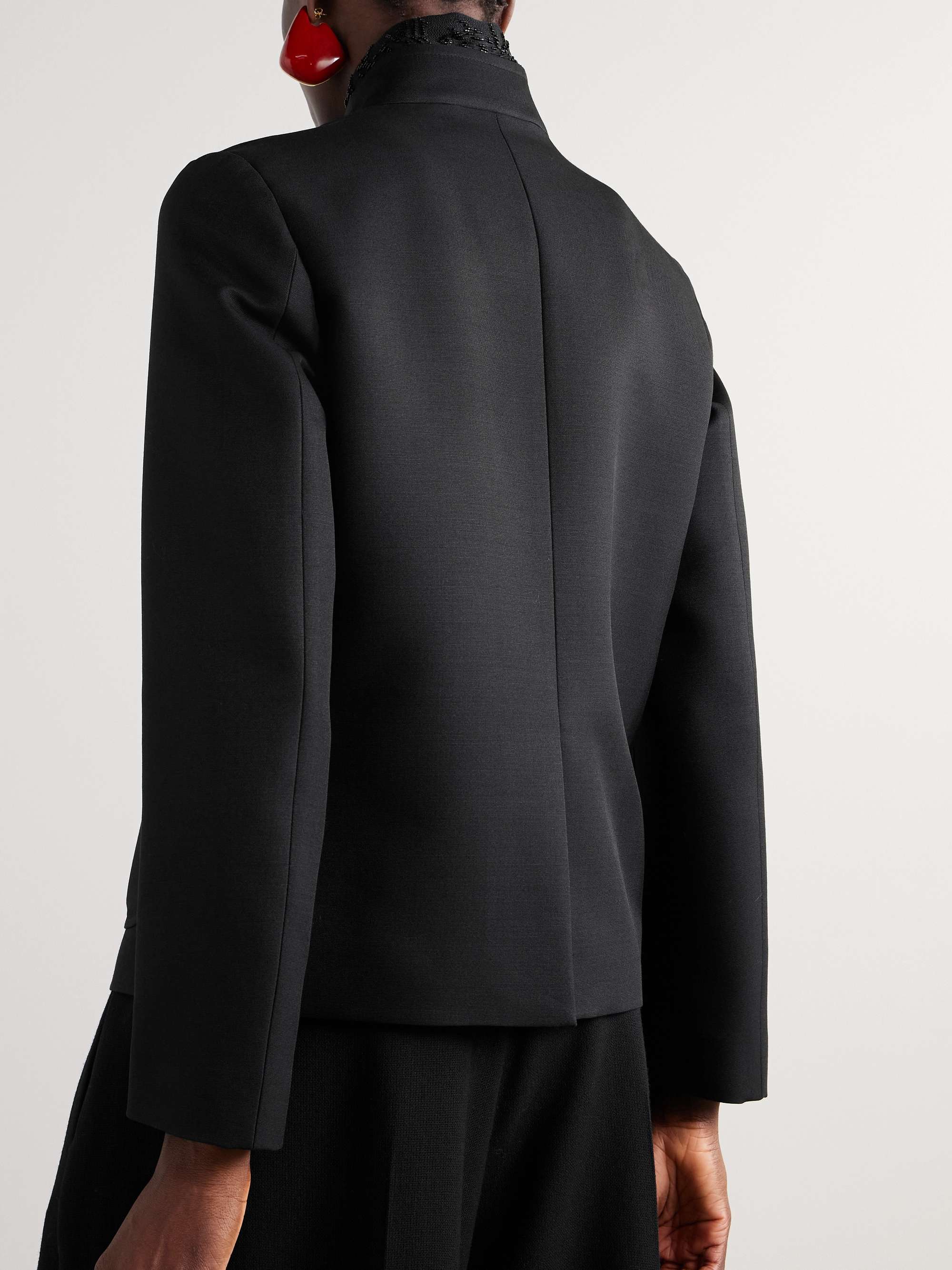 Spagna bead-embellished wool and silk-blend jacket view