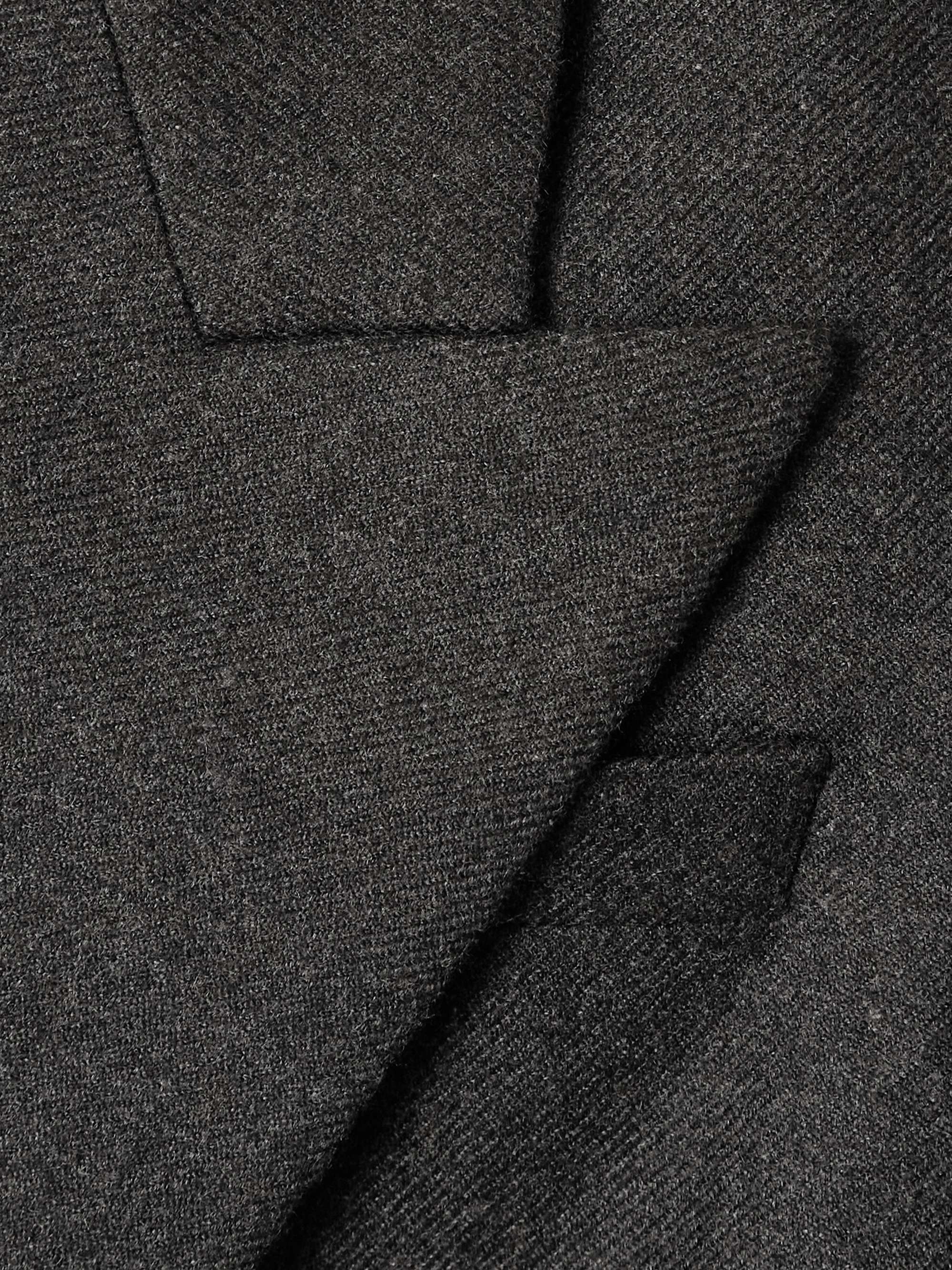 Double-breasted cashmere-twill blazer view
