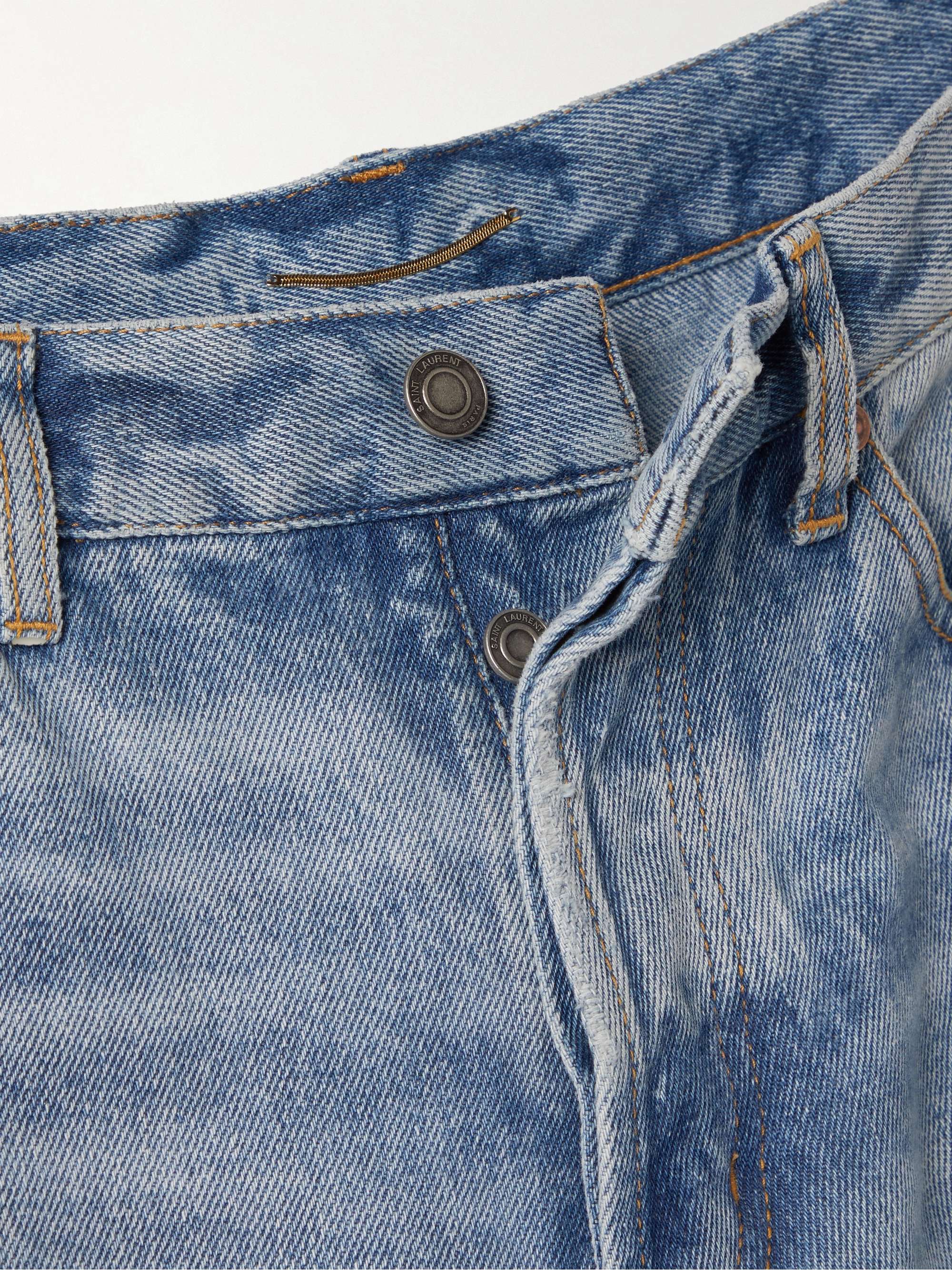 Nico distressed mid-rise straight-leg jeans view