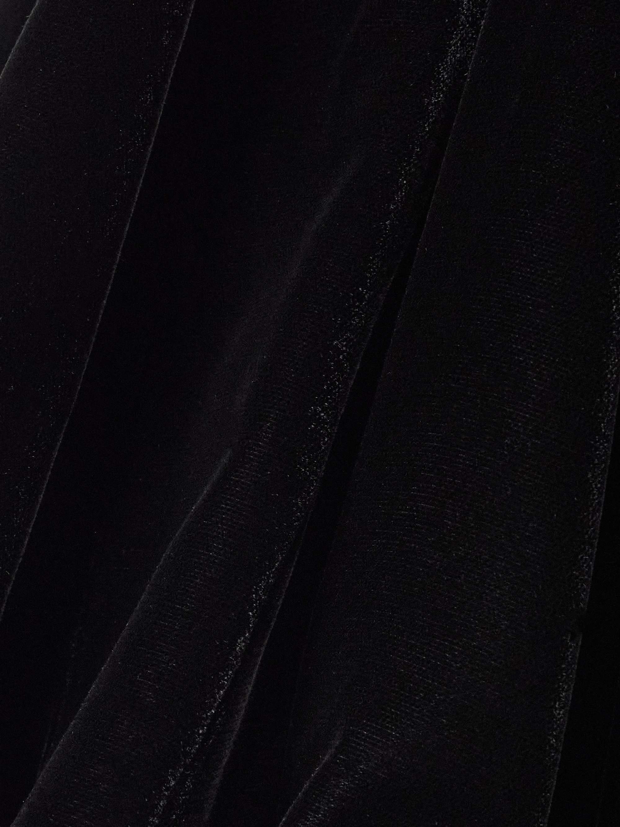 Belted satin-trimmed velour mini dress view