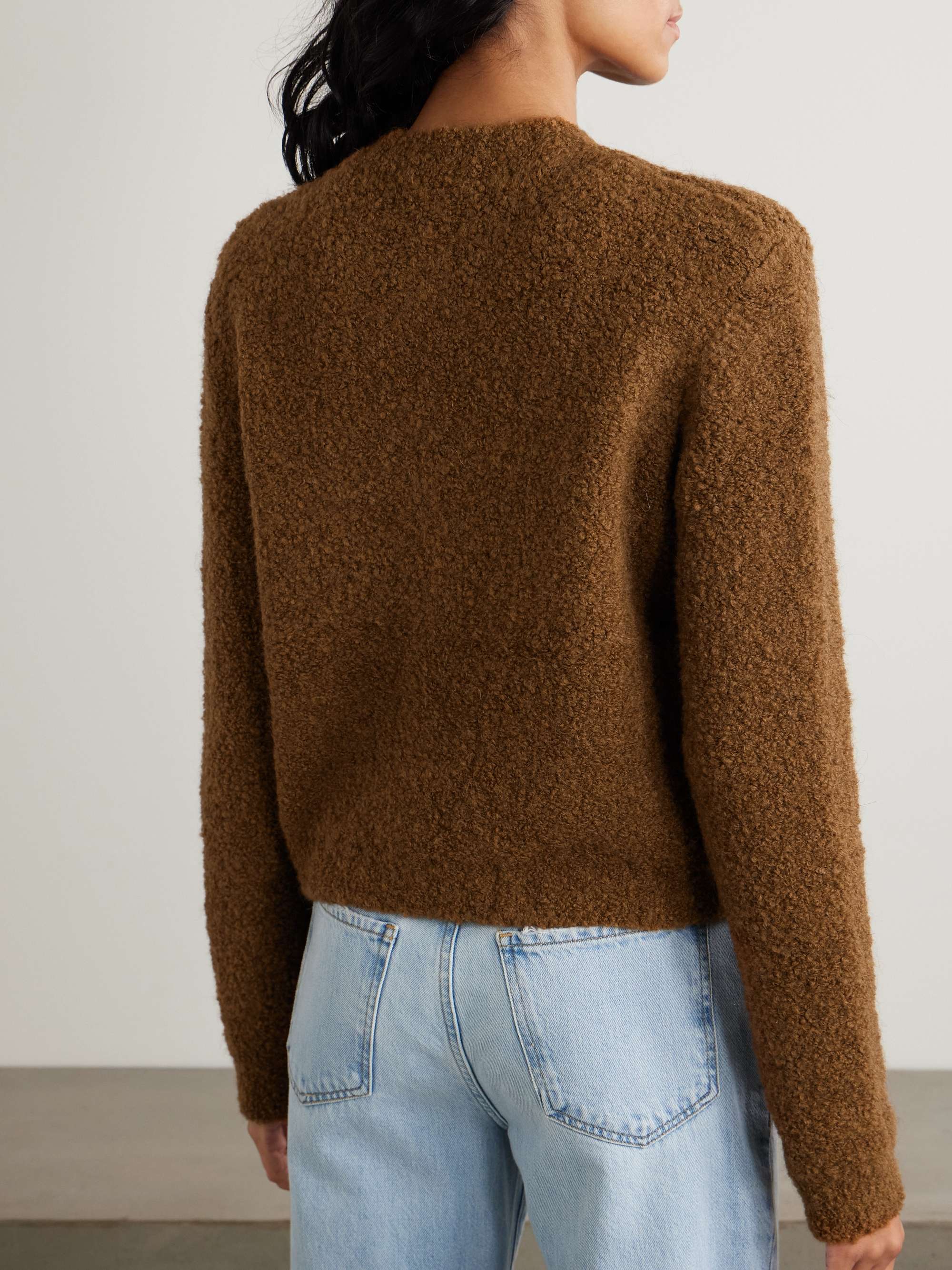 Brushed-knit cardigan view