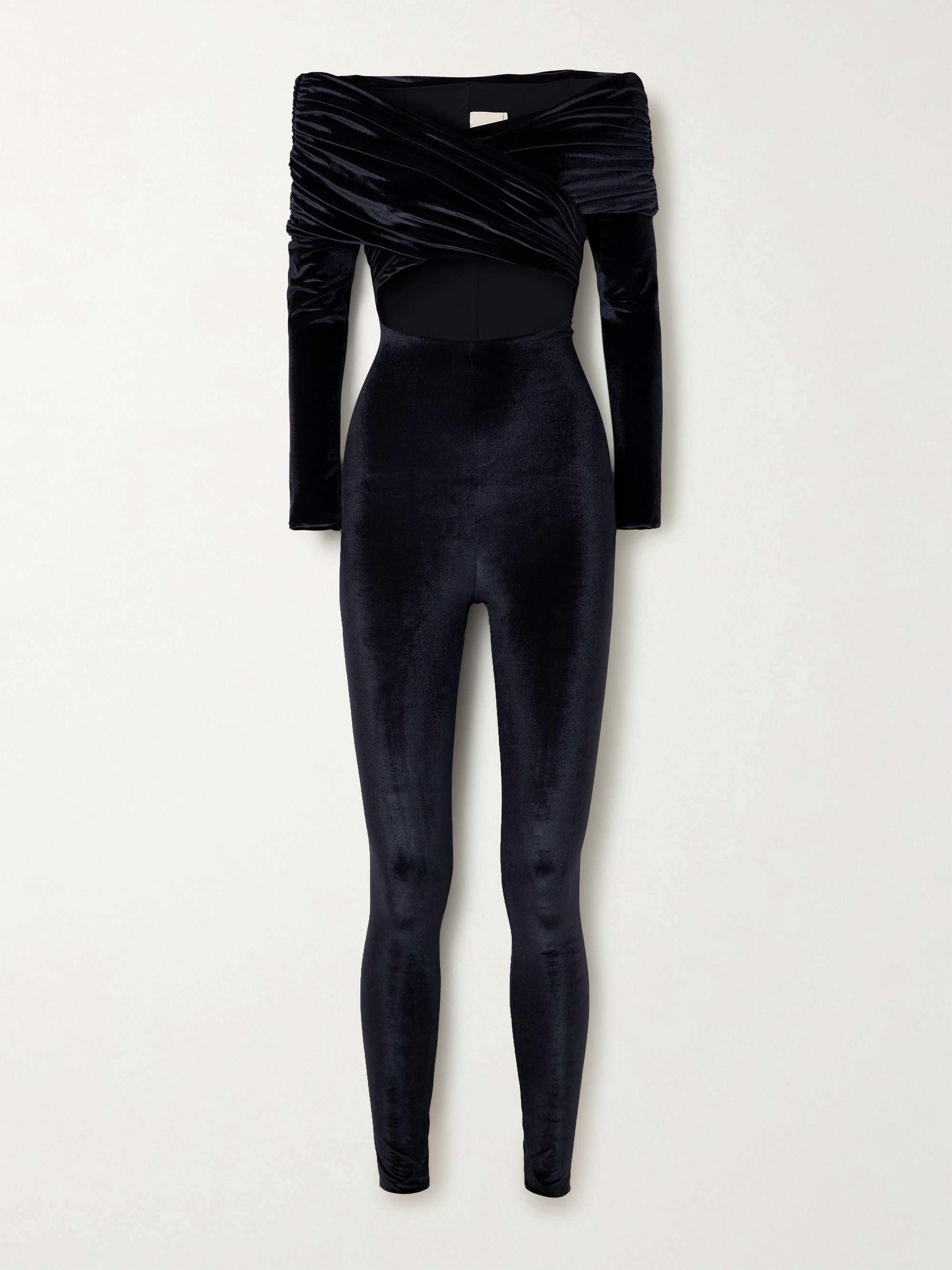 Bagolo cutout draped stretch-velvet jumpsuit view