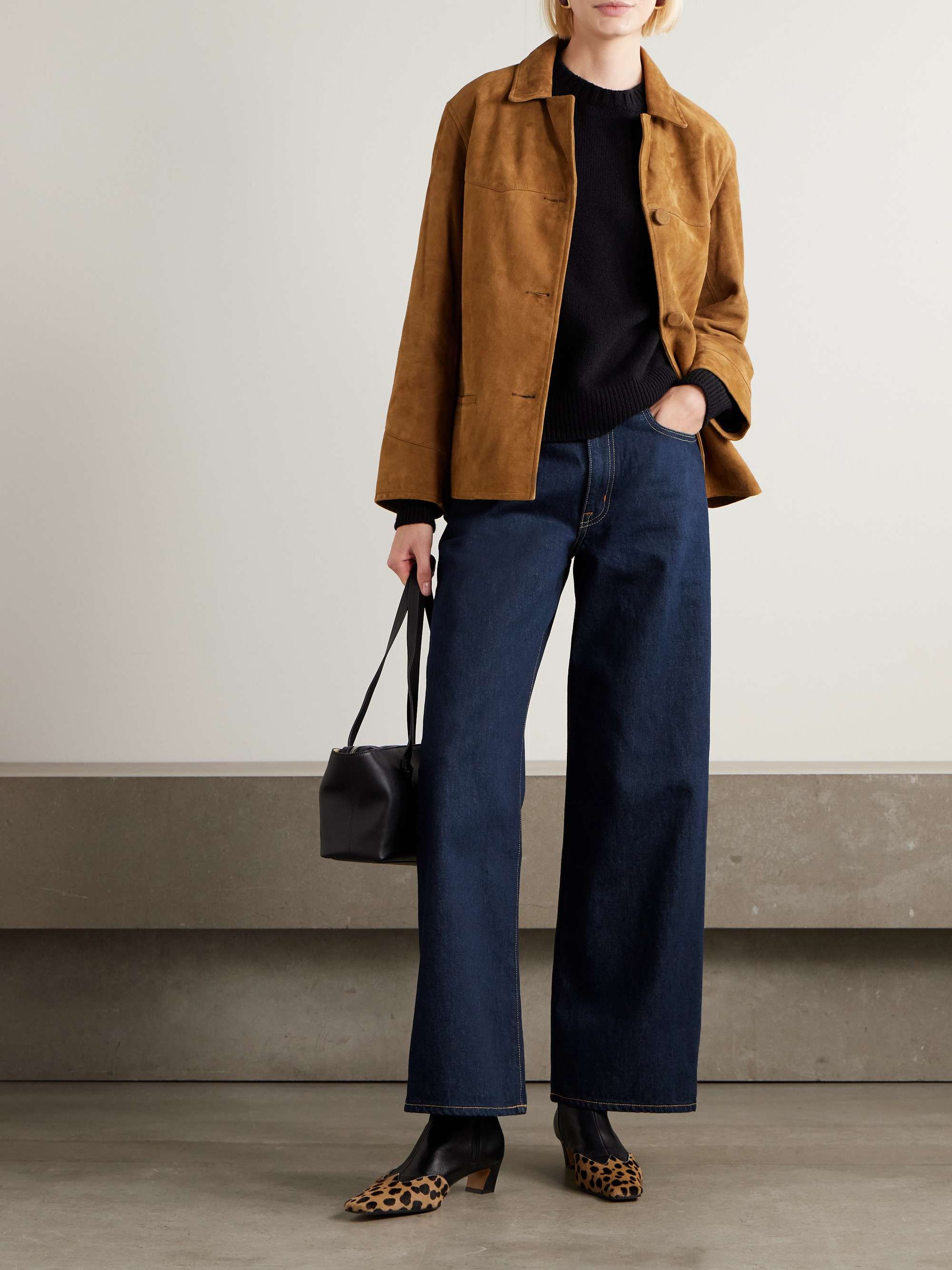 Selena high-rise wide-leg jeans view