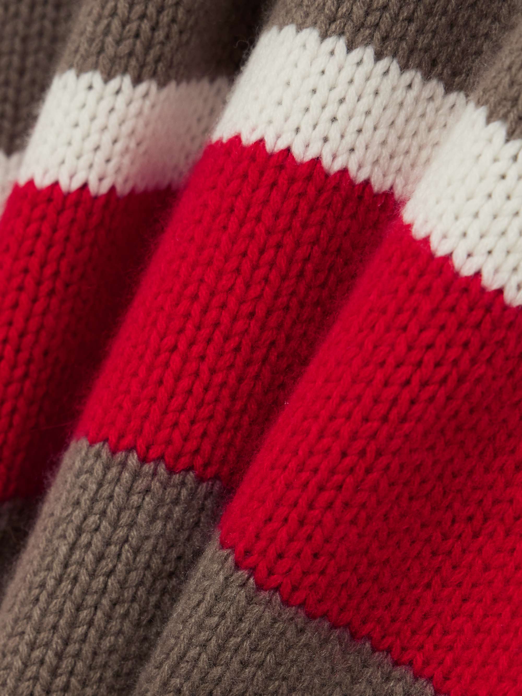 Mona striped cashmere poncho view