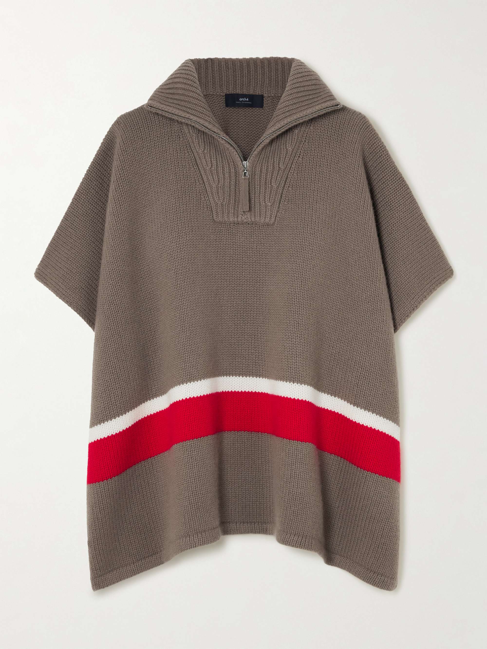 Mona striped cashmere poncho view