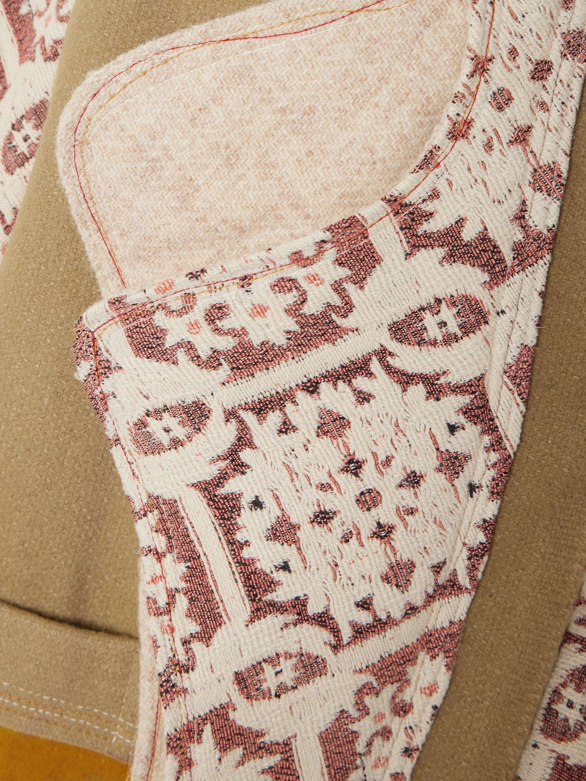 Crosby patchwork wool-felt and cotton-jacquard coat view