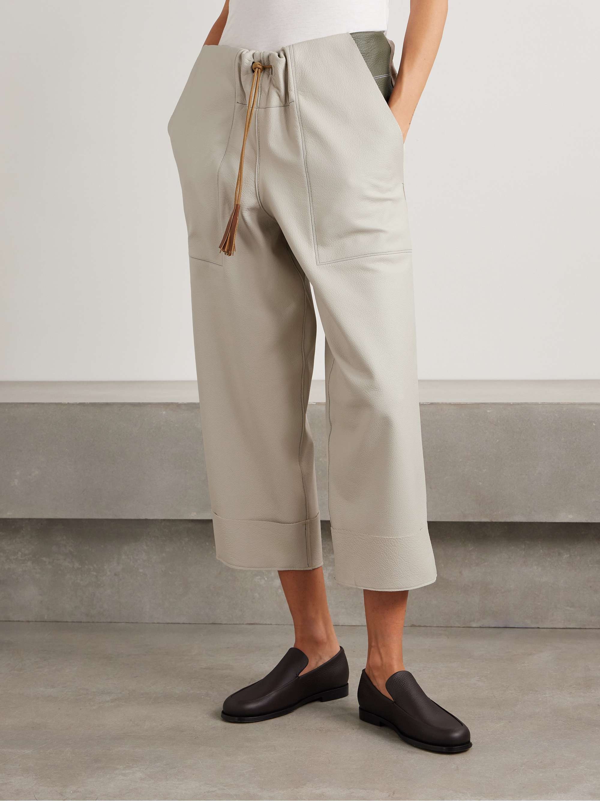 Project leather wide-leg pants view