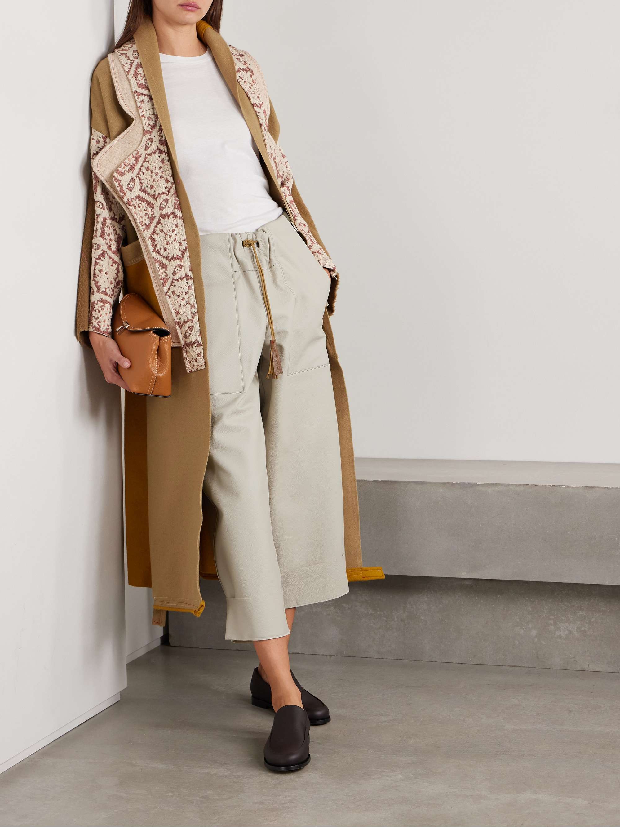 Project leather wide-leg pants view
