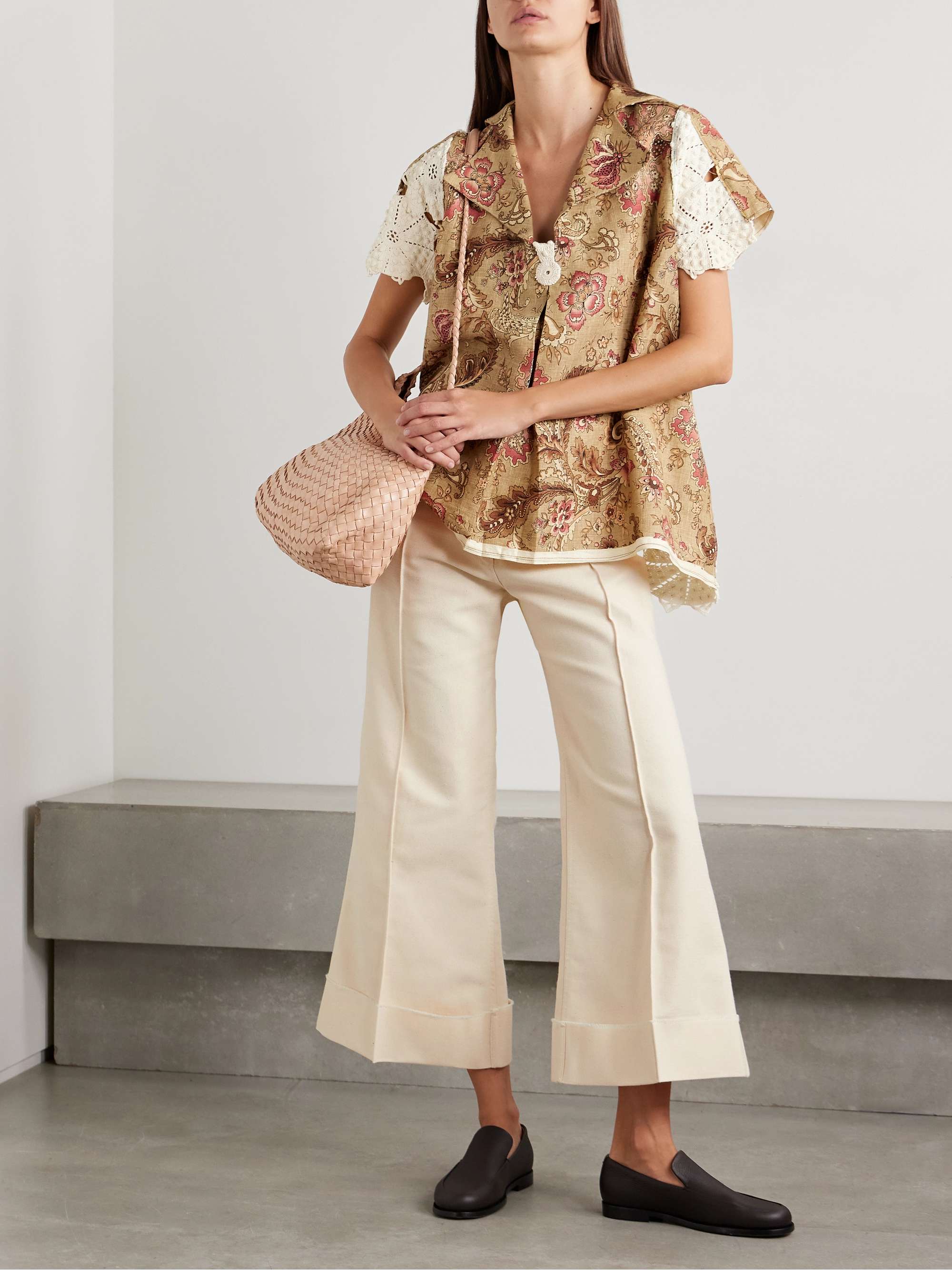 Pierrot cotton flared pants view