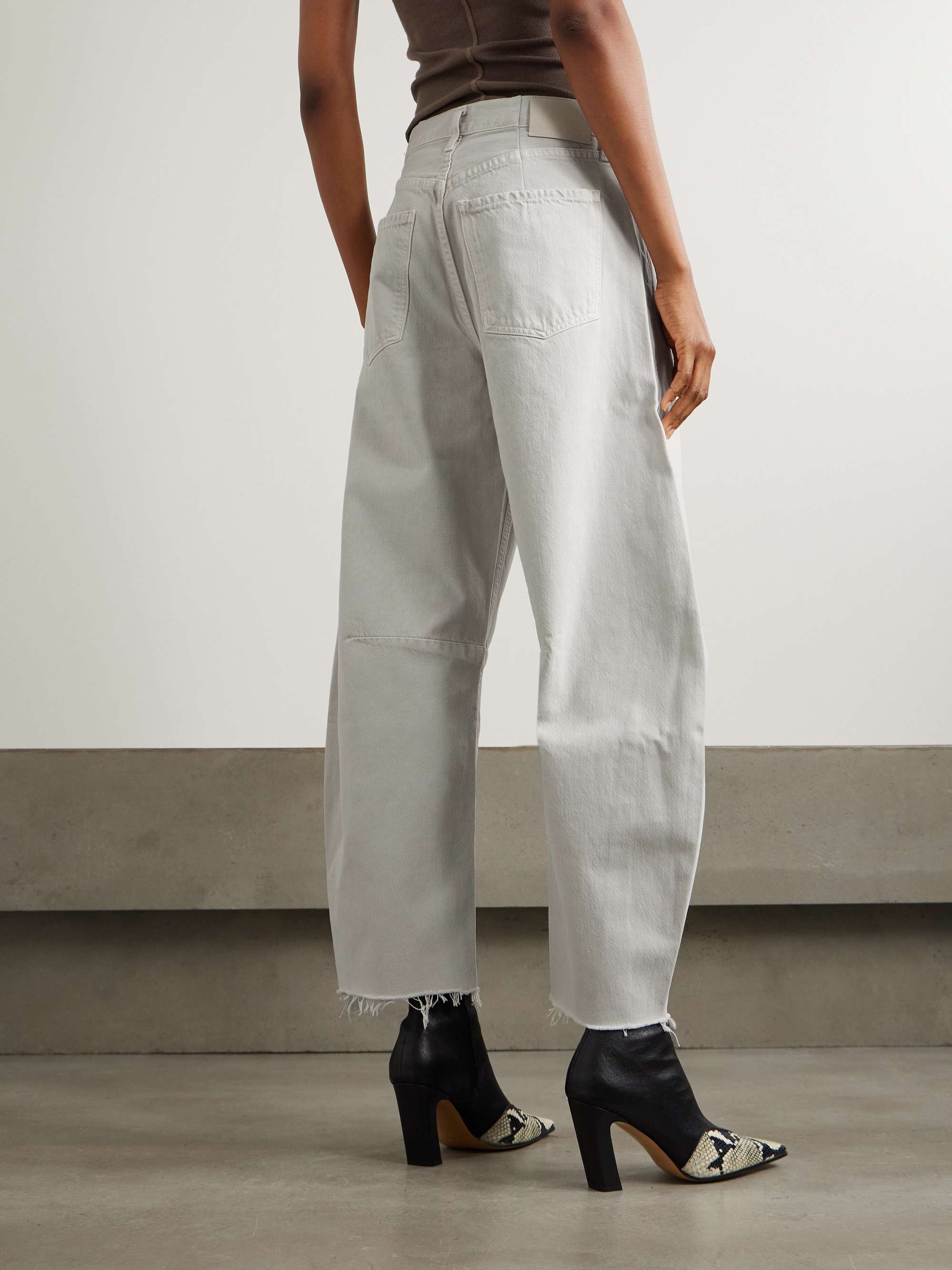 Horseshoe high-rise barrel-leg jeans view