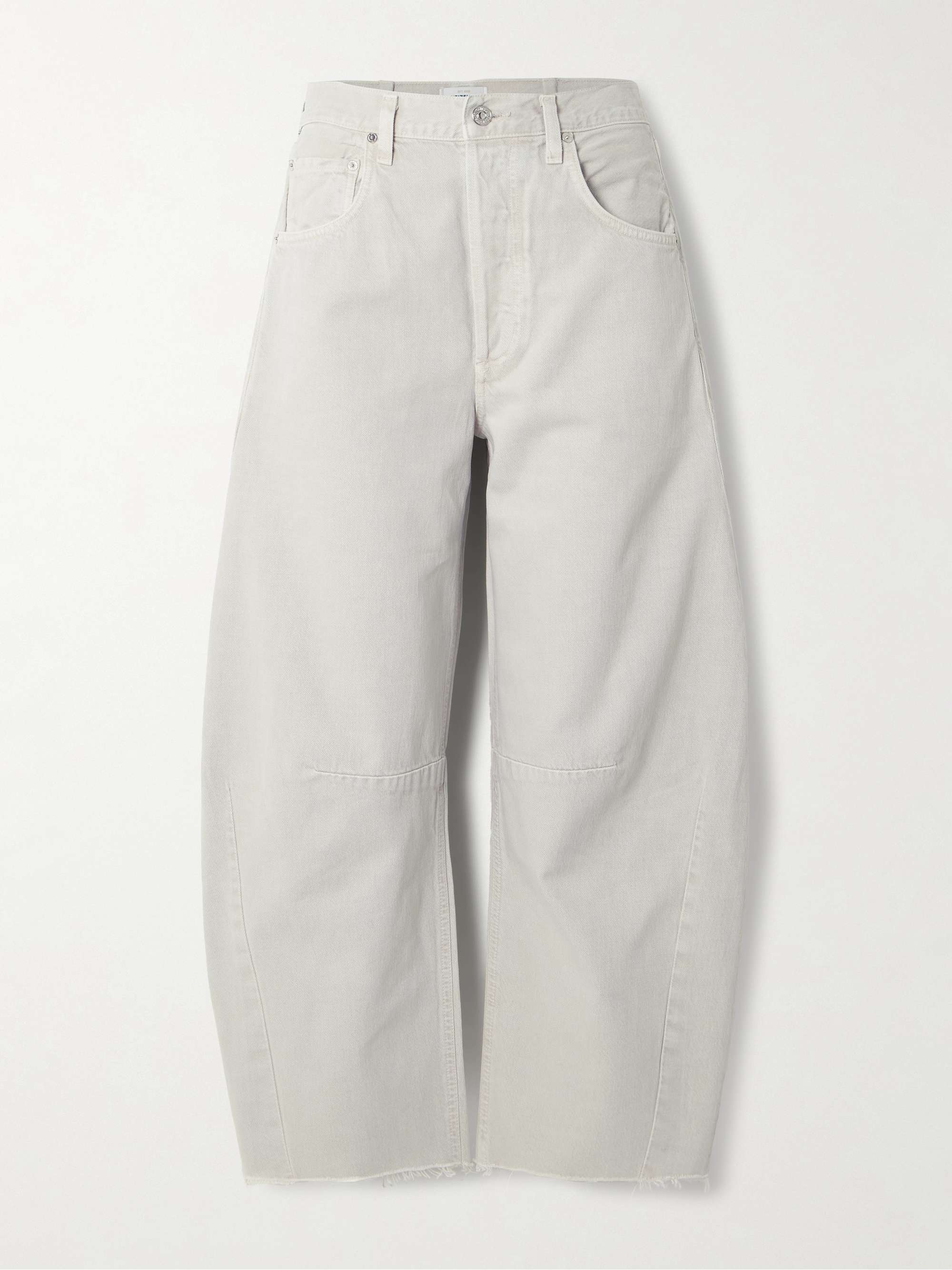 Horseshoe high-rise barrel-leg jeans view