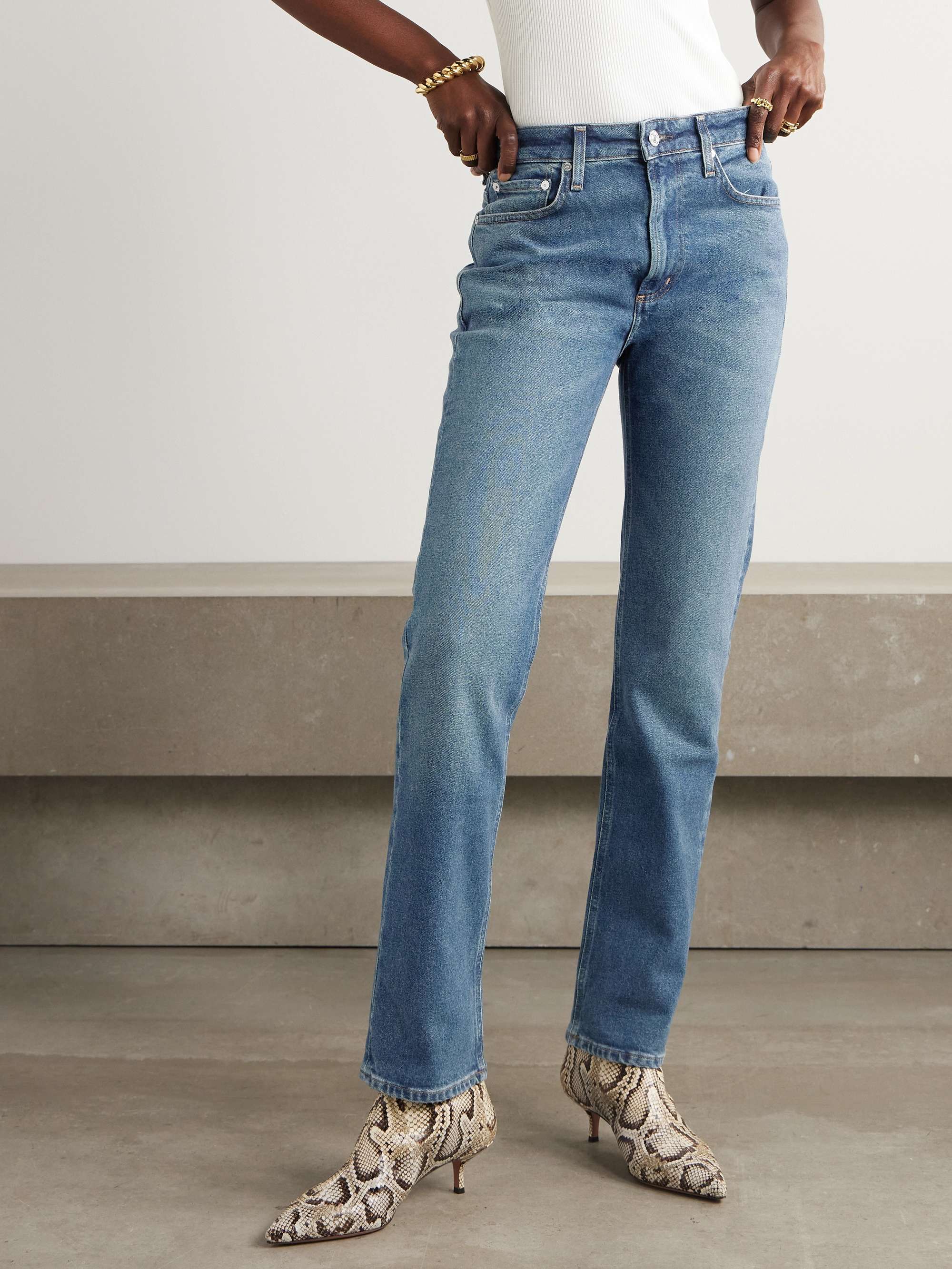 Zurie high-rise straight-leg jeans view