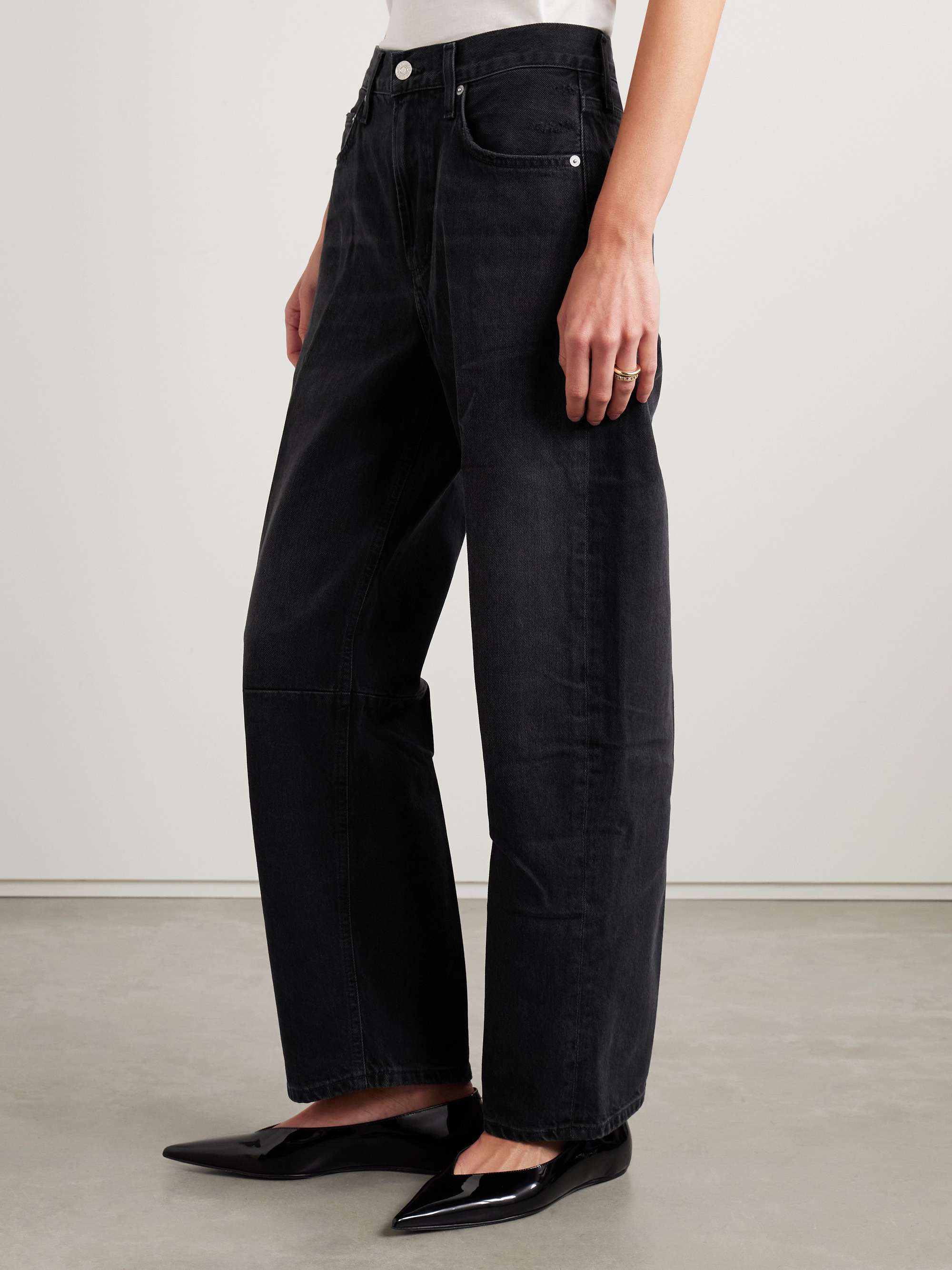 Miro mid-rise barrel-leg jeans view