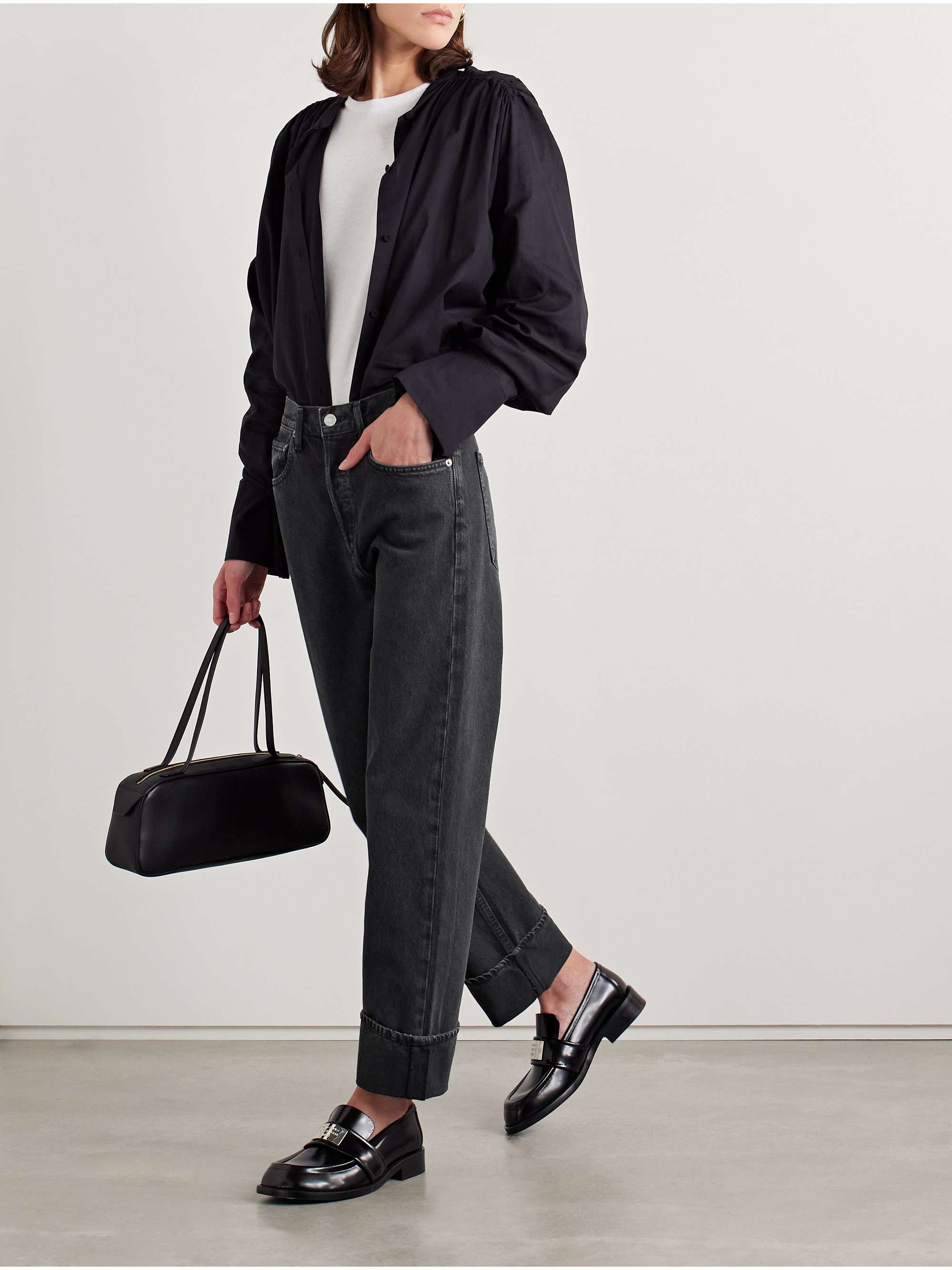 Fran low-rise straight-leg organic jeans view