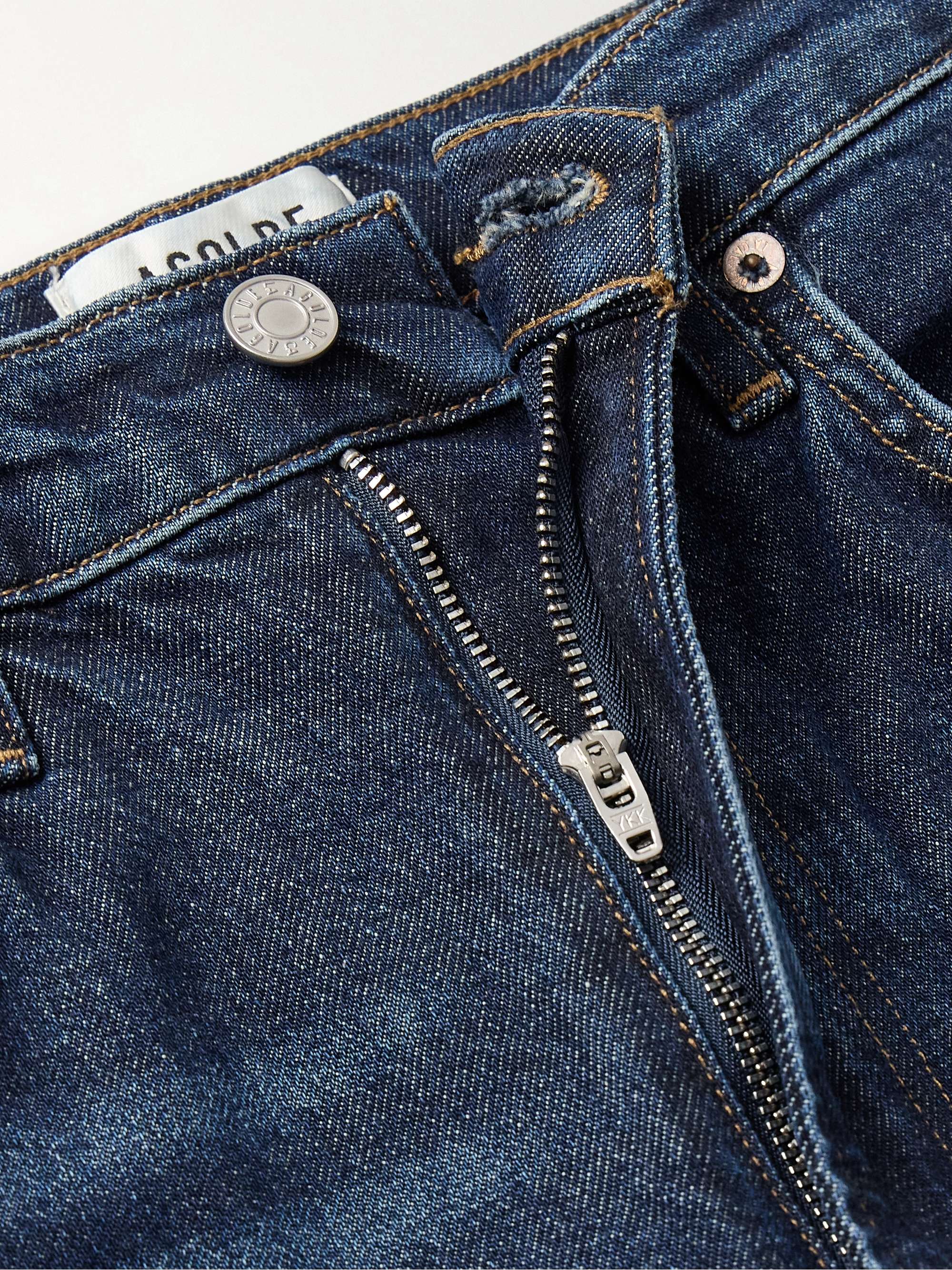 High Rise Stovepipe straight-leg organic jeans view