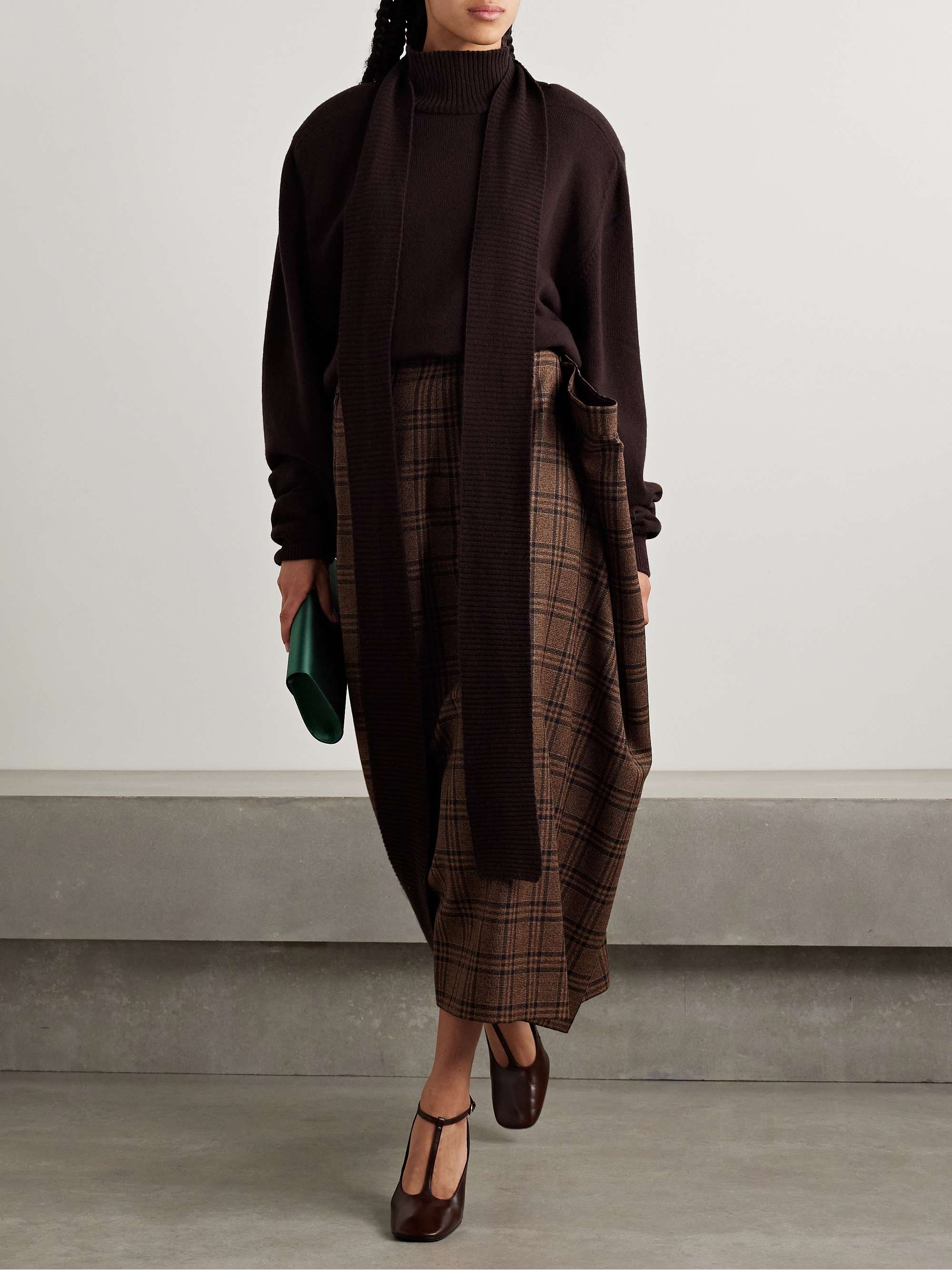 Cutout wool turtleneck sweater view