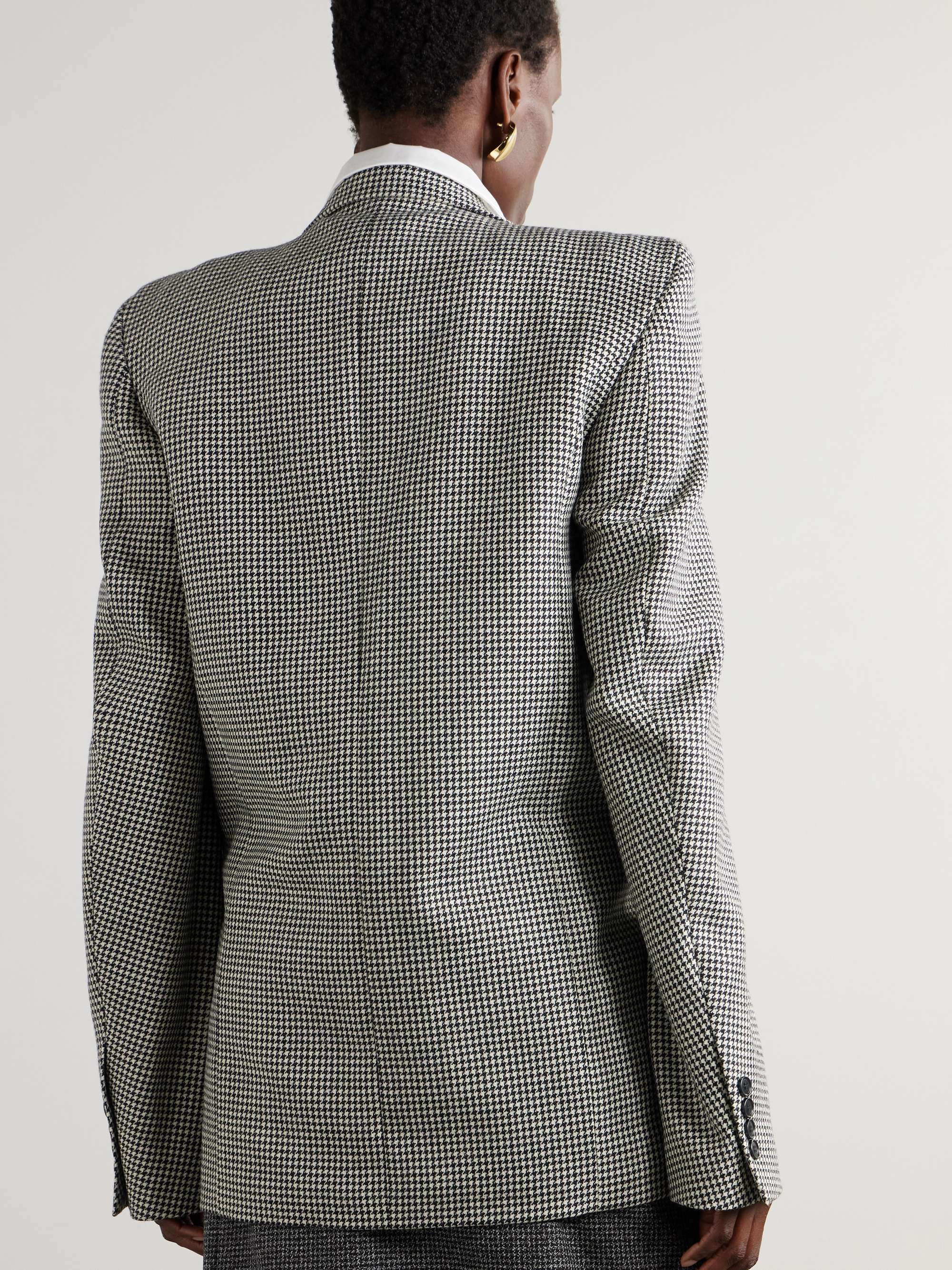 Houndstooth wool blazer view