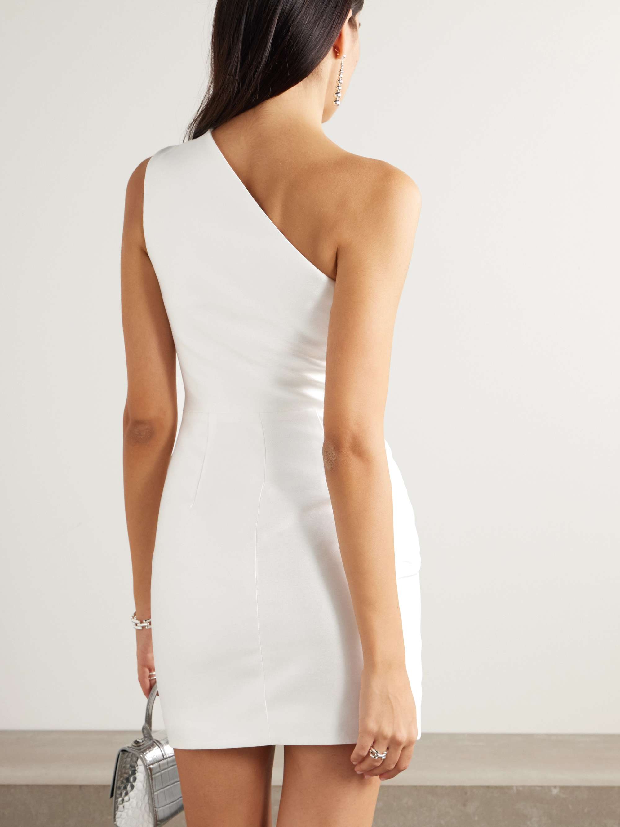 Nori one-shoulder twill mini dress view