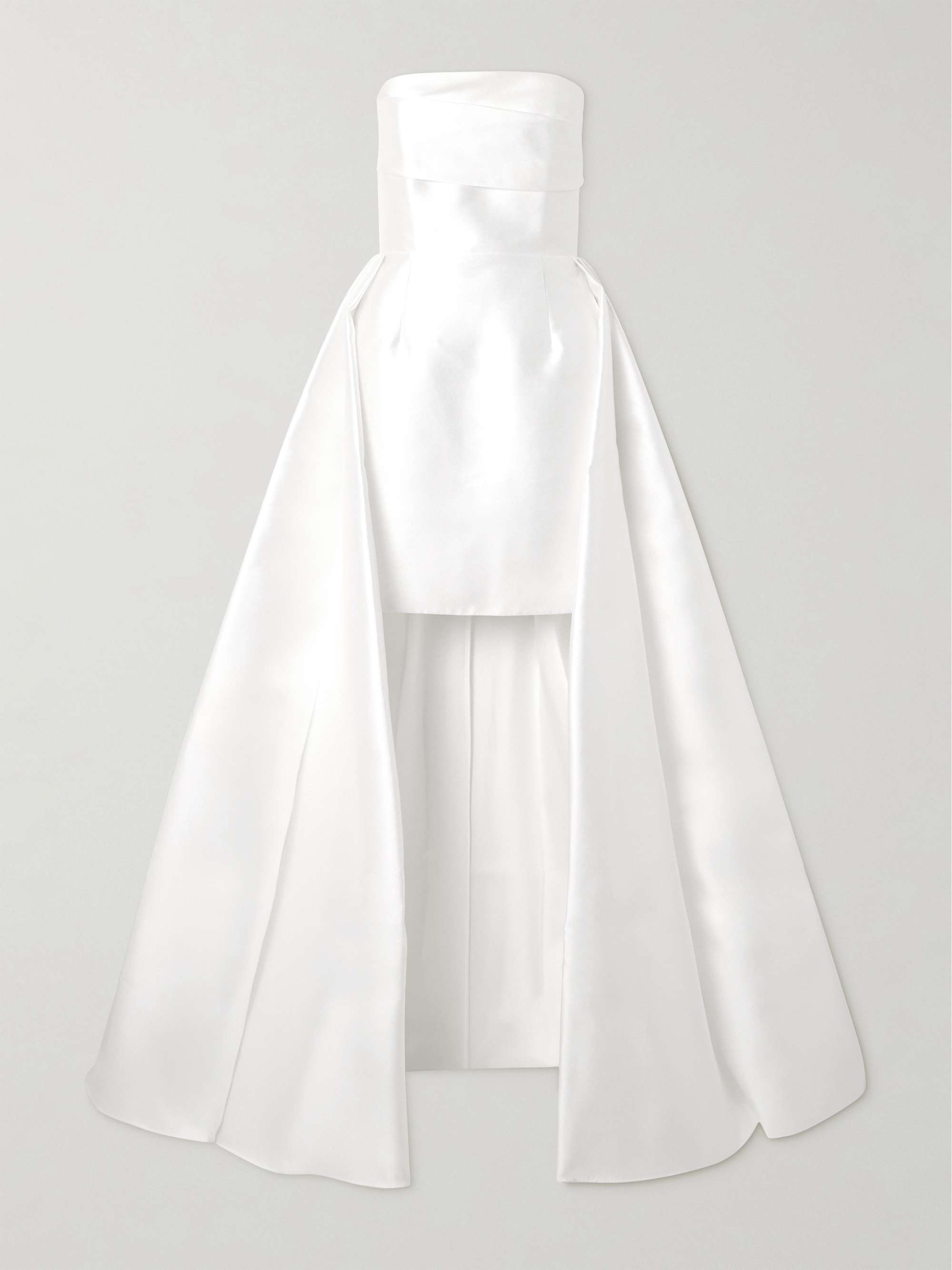 Trina strapless layered satin-twill gown view