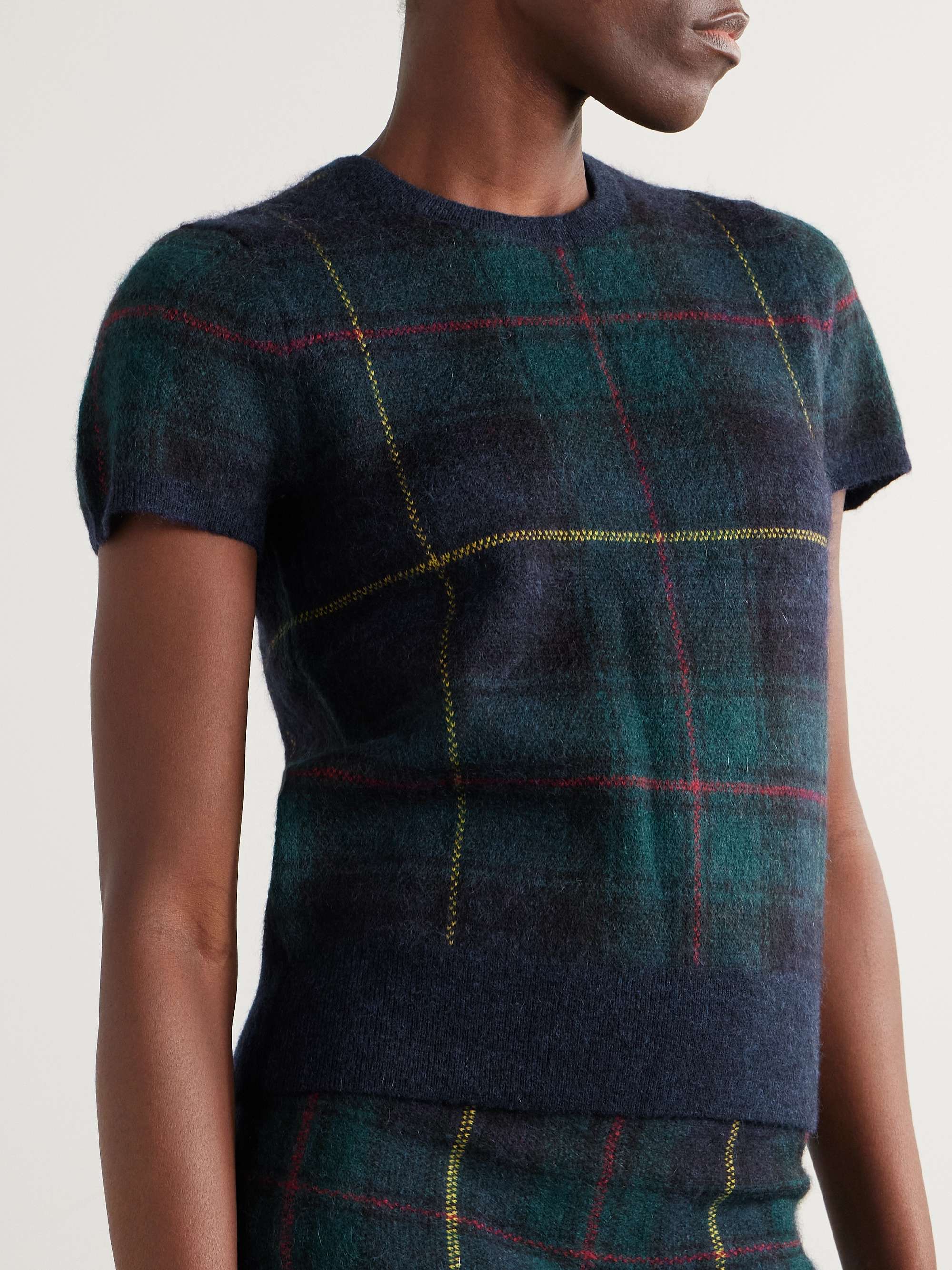 Checked knit sweater view